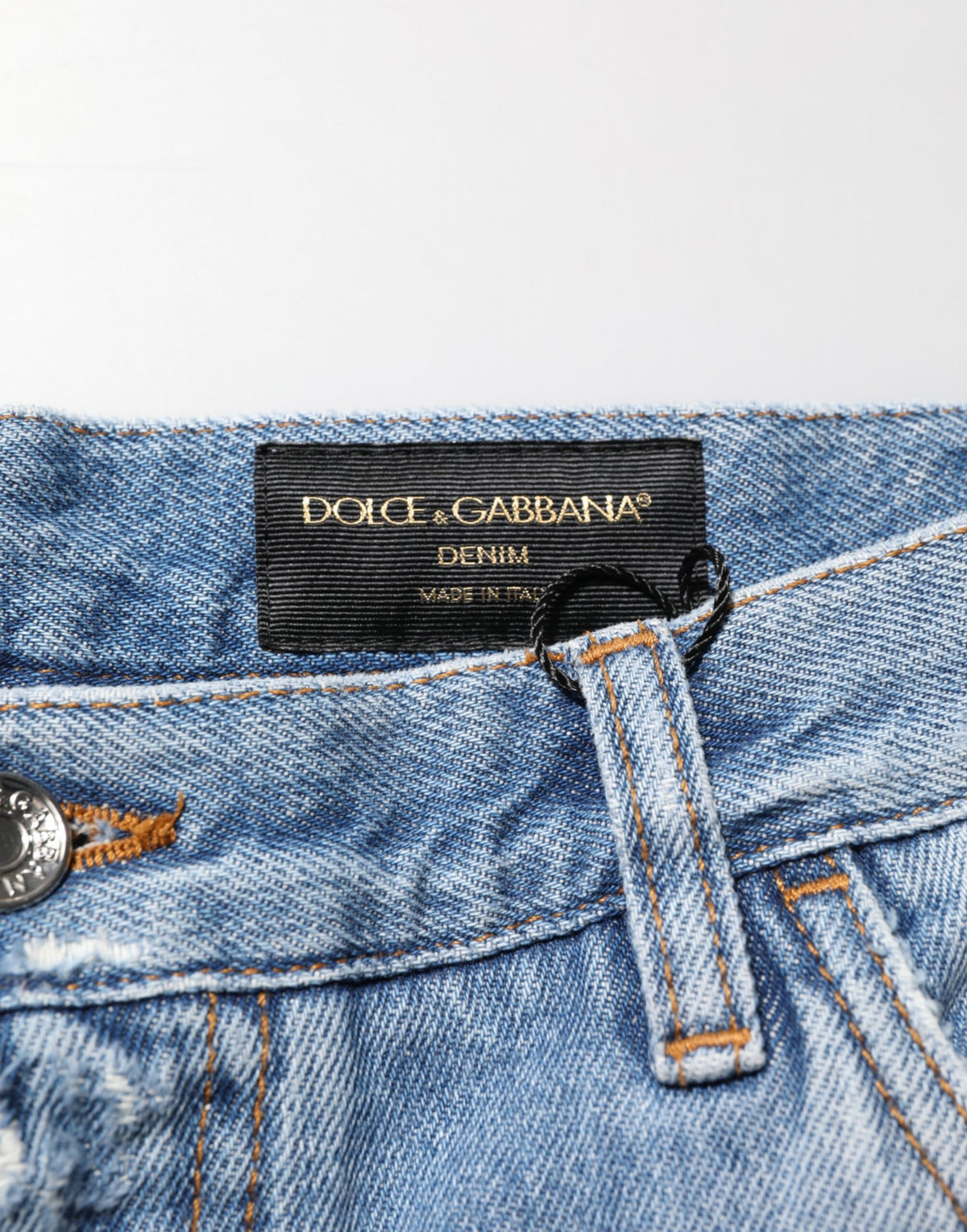 Dolce & Gabbana Blue Distressed Ripped Denim Trouser Jeans