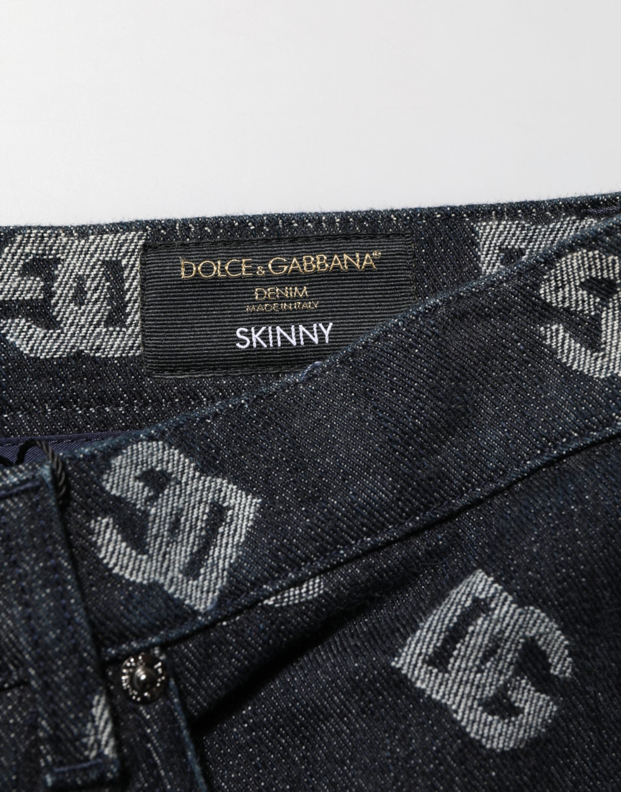 Dolce & Gabbana Black DG Monogram Cotton Skinny Denim Jeans Dolce & Gabbana