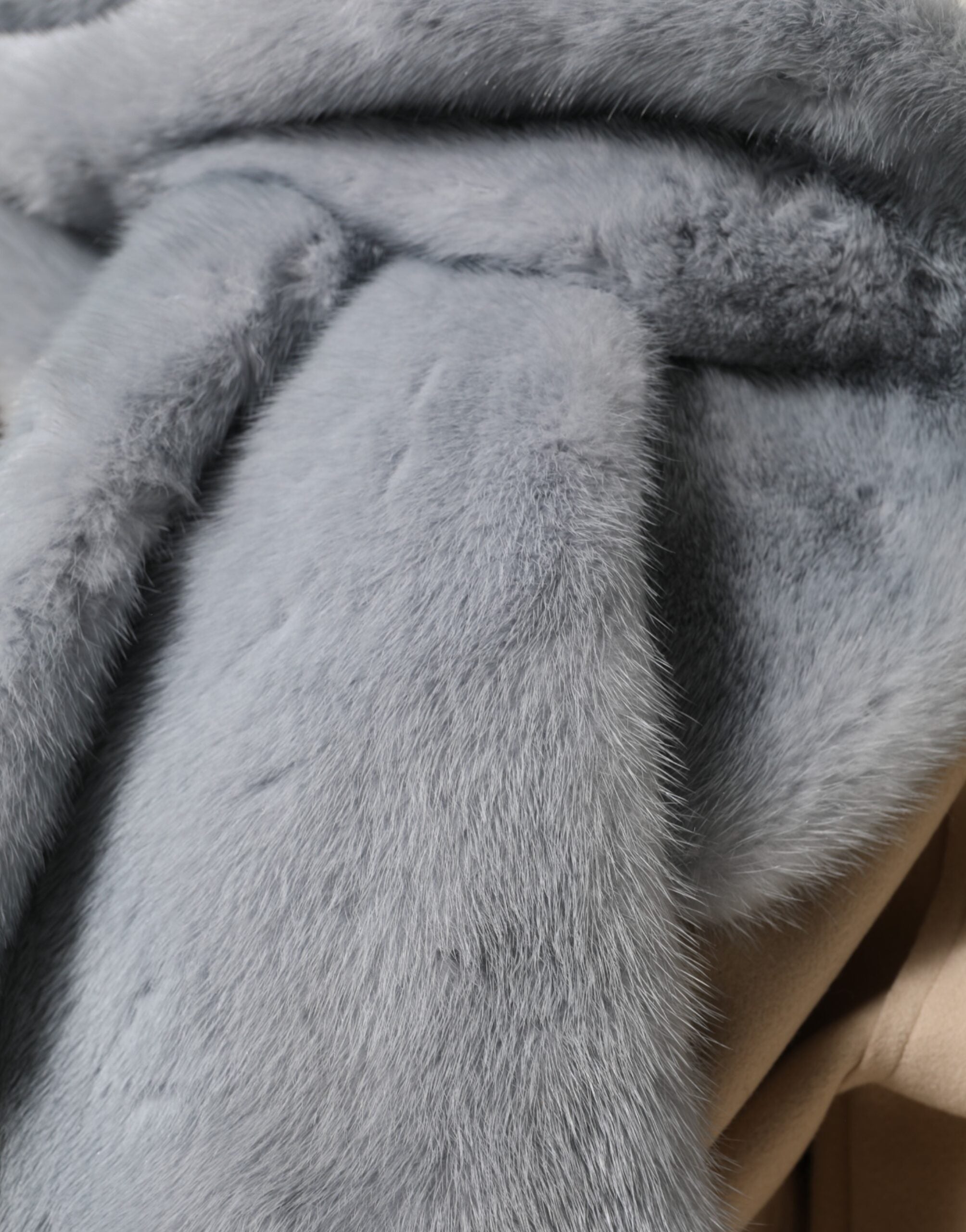 Dolce & Gabbana Powder Blue Mink Fur Neck Warmer Scarf Dolce & Gabbana