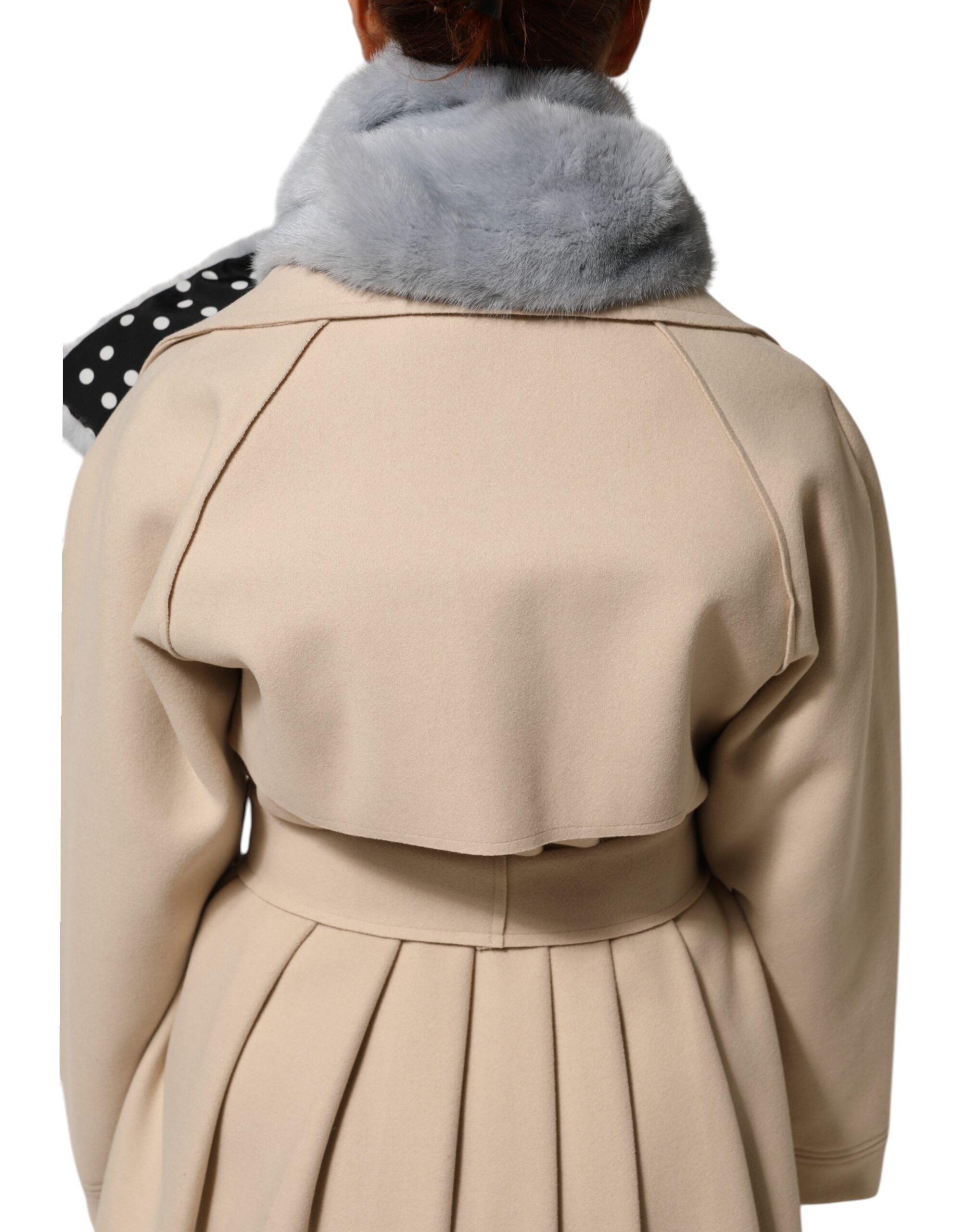 Dolce & Gabbana Powder Blue Mink Fur Neck Warmer Scarf Dolce & Gabbana