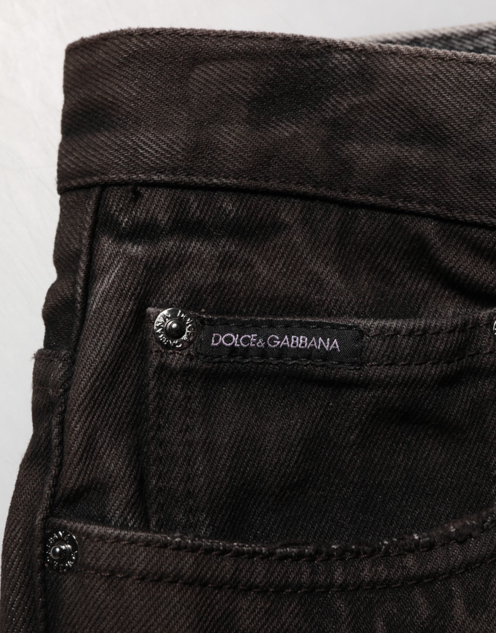 Dolce & Gabbana Black Cotton Tattered Denim Men Bermuda Short Dolce & Gabbana