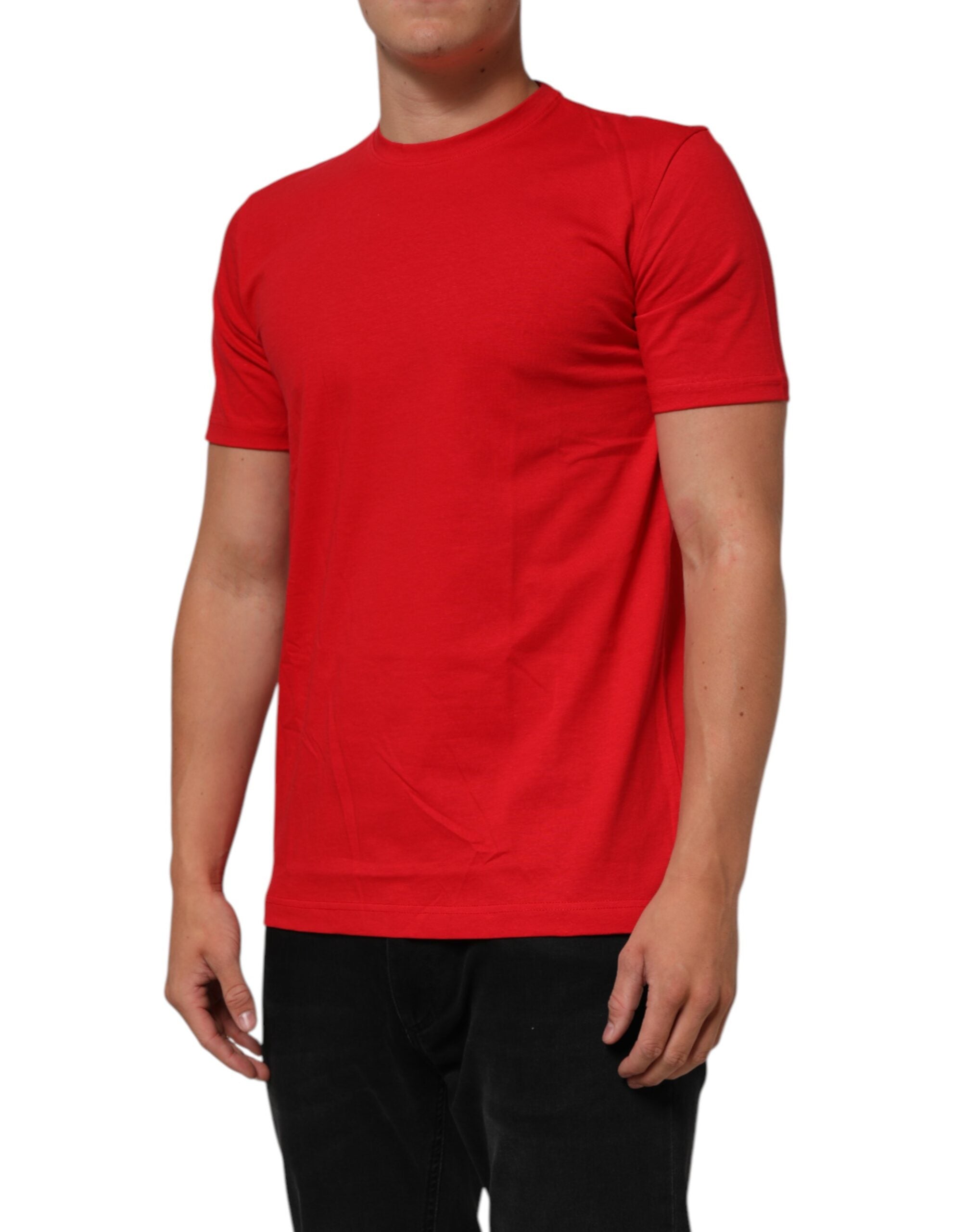 Dolce & Gabbana Red Goodluck 2023 Cotton Crew Neck T-shirt Dolce & Gabbana