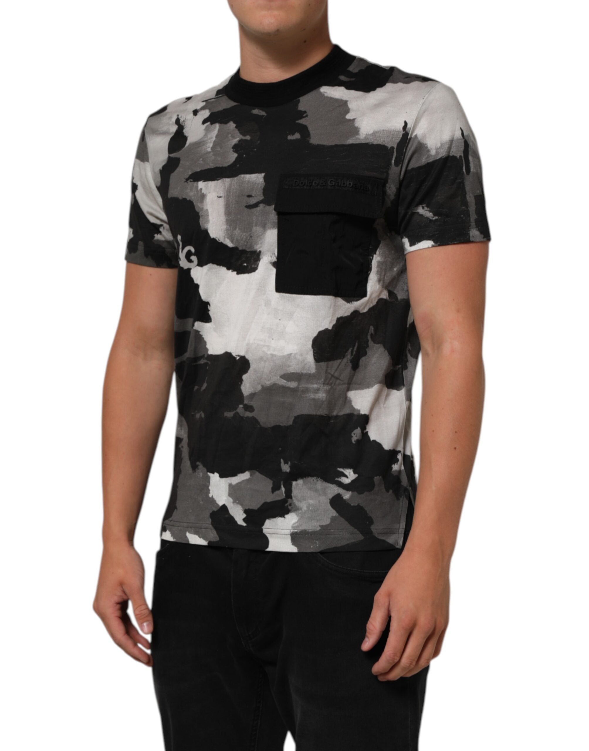 Dolce & Gabbana Multicolor Camouflage Men Short Sleeves T-shirt Dolce & Gabbana