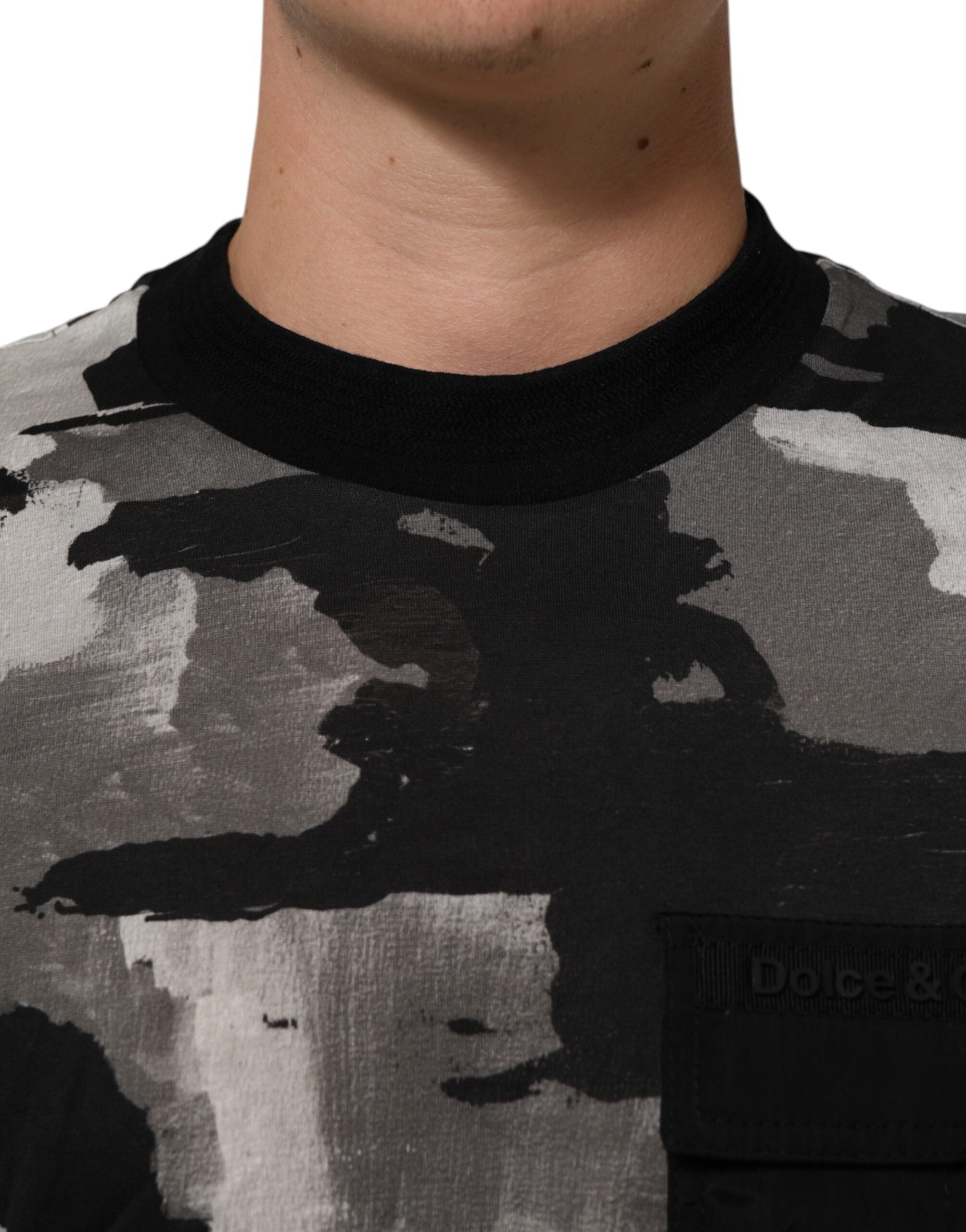 Dolce & Gabbana Multicolor Camouflage Men Short Sleeves T-shirt Dolce & Gabbana