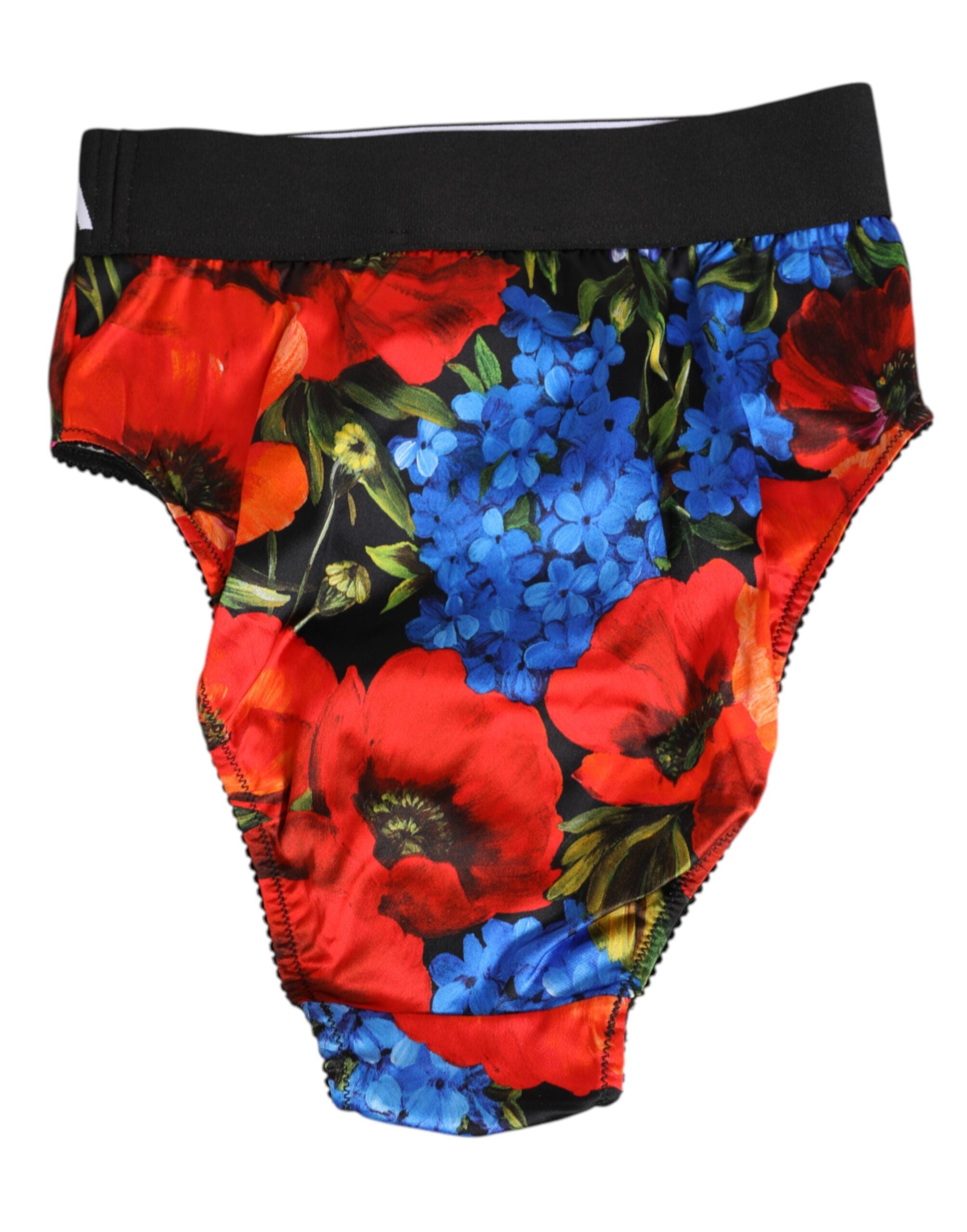 Dolce & Gabbana Multicolor Floral Print High Waist Panty Underwear Dolce & Gabbana