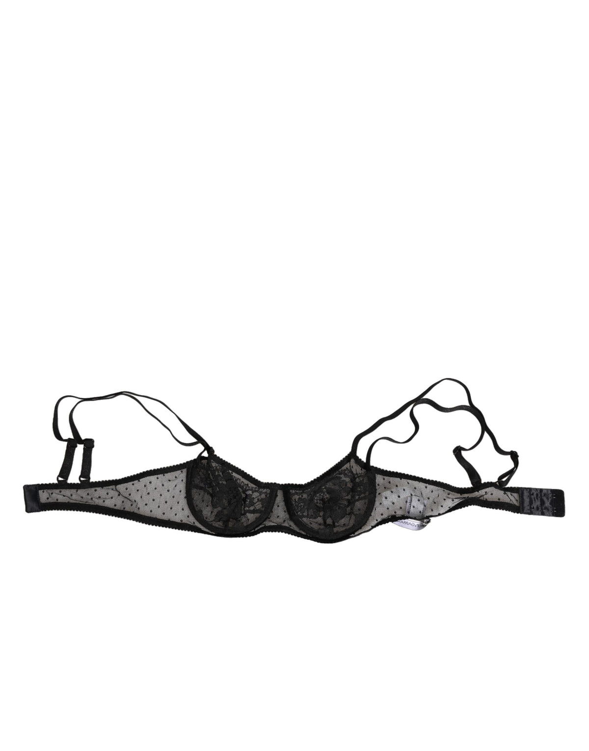 Dolce & Gabbana Black Floral Underwired Balconette Bra Underwear