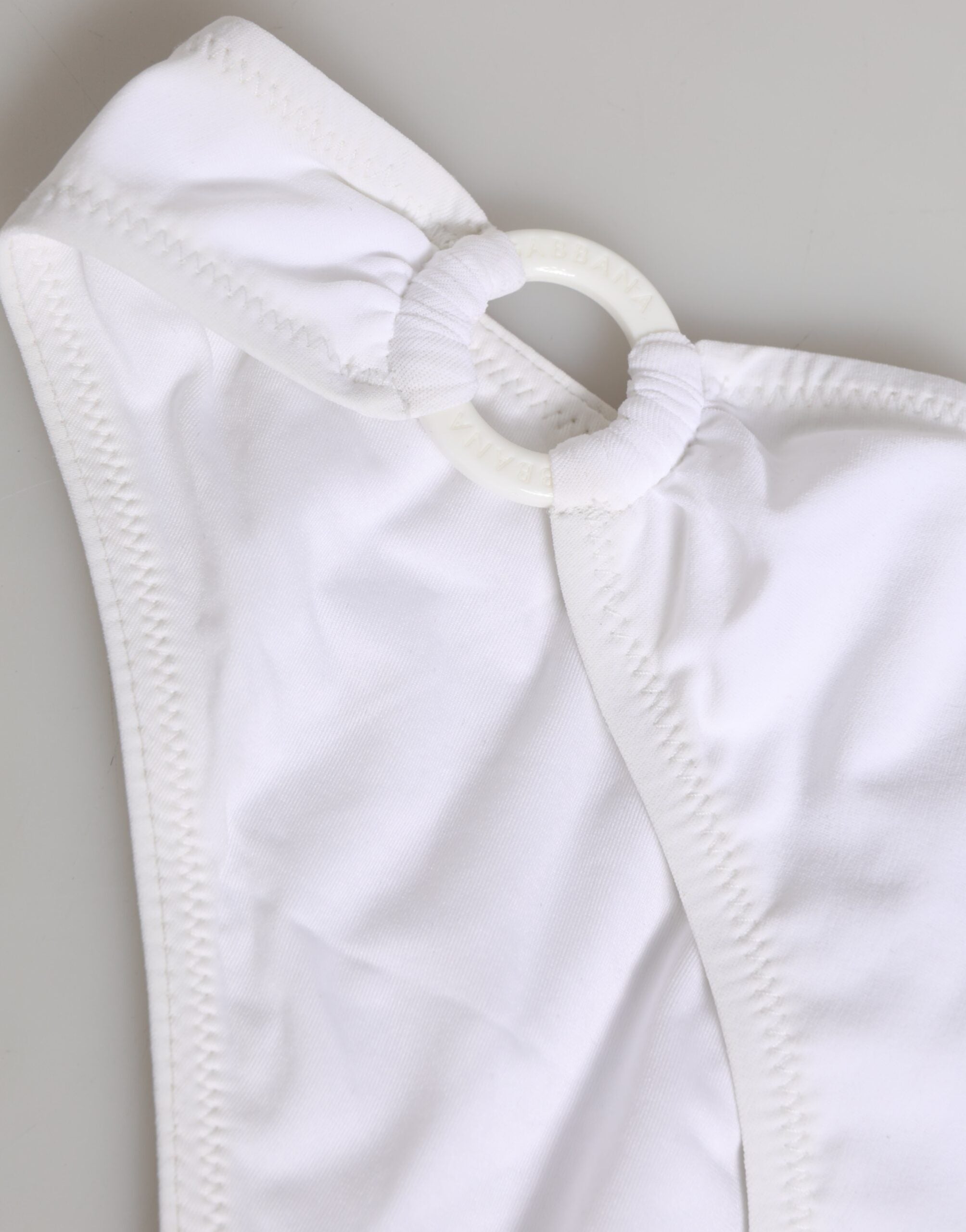 Dolce & Gabbana White Logo Swimsuit 2 Piece Top Bottom Swimwear Dolce & Gabbana