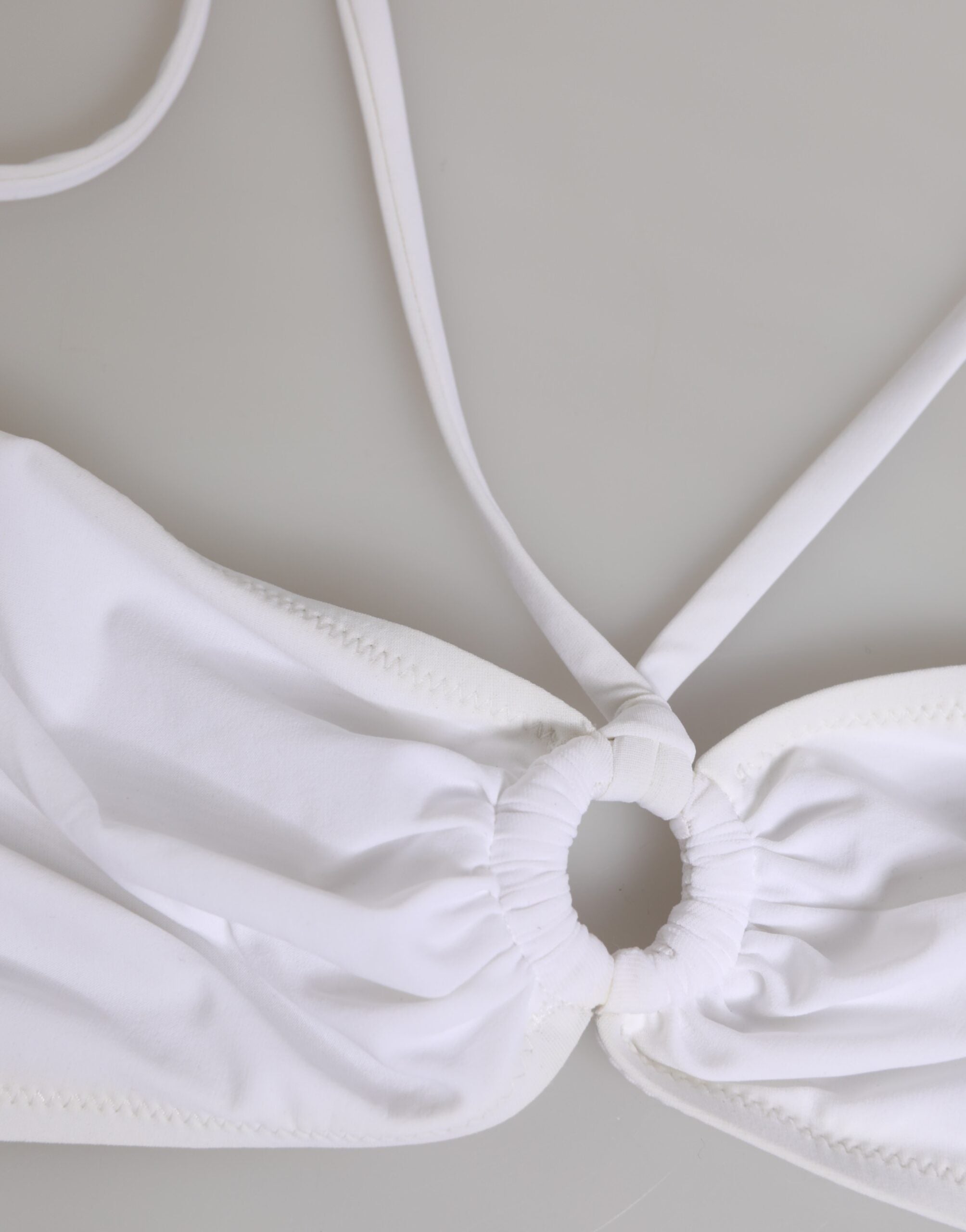 Dolce & Gabbana White Logo Swimsuit 2 Piece Top Bottom Swimwear Dolce & Gabbana