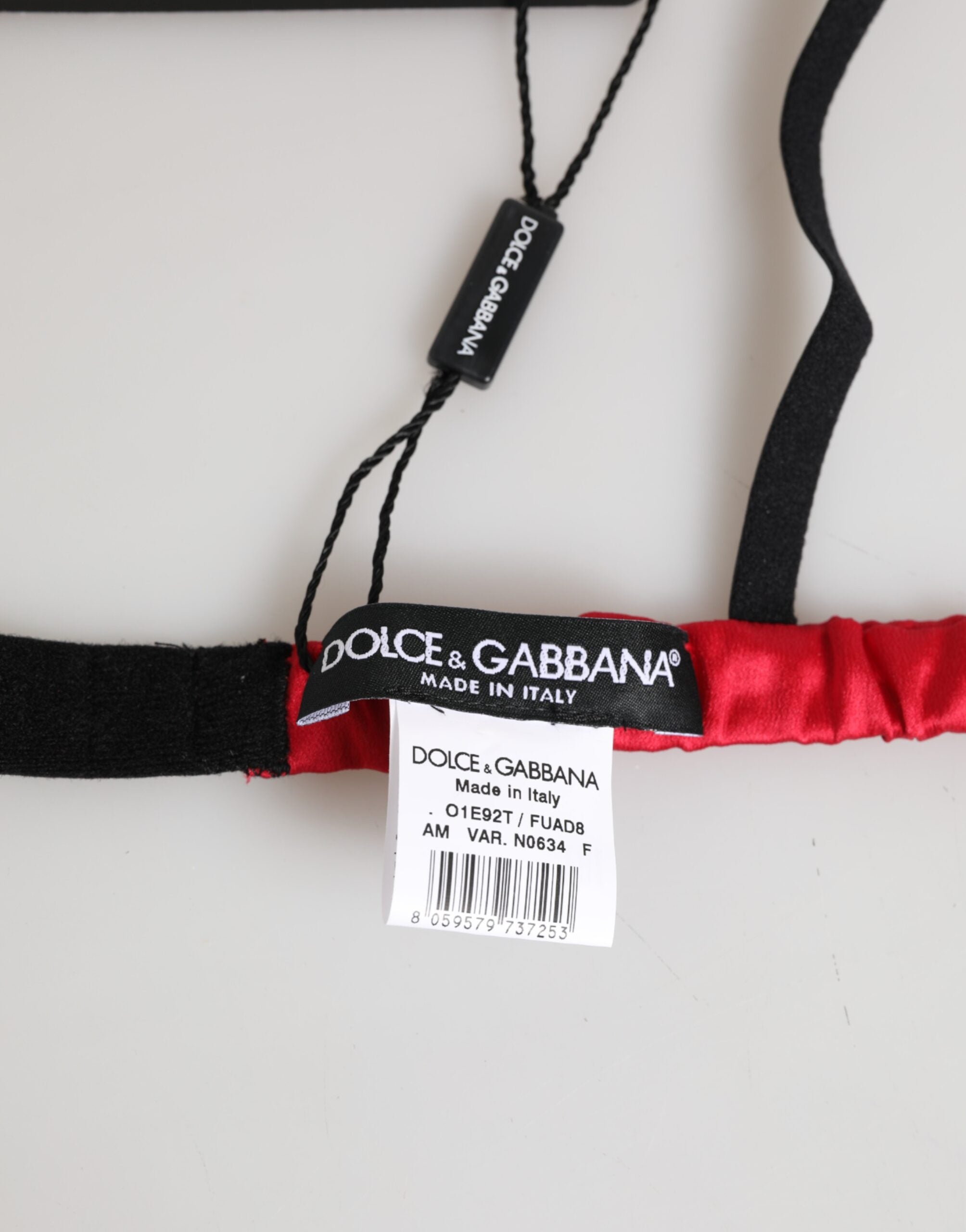 Dolce & Gabbana Red Silk Satin Triangle Soft Cup Br Underwear Dolce & Gabbana