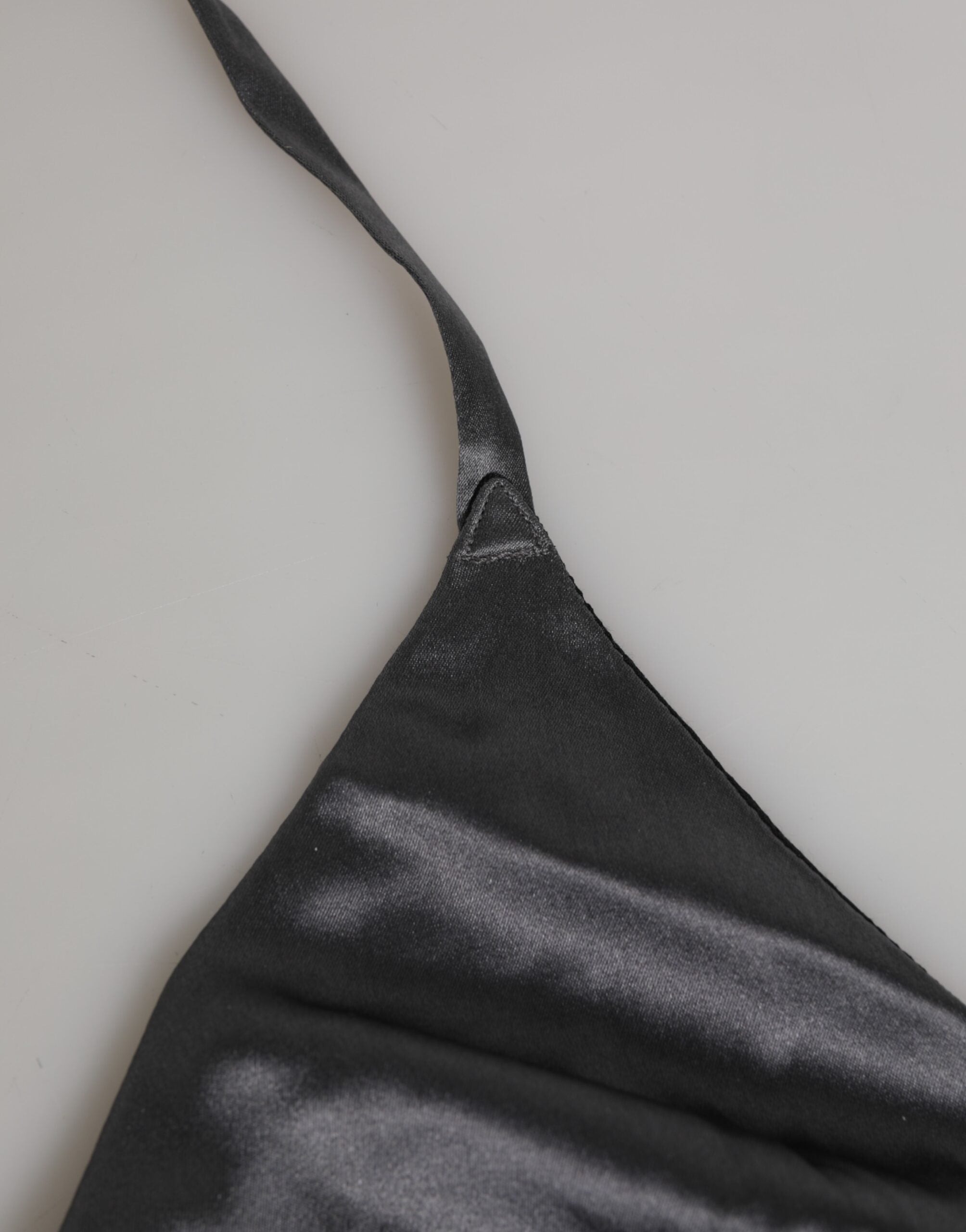 Dolce & Gabbana Black Silk Satin Triangle Soft Cup Underwear Dolce & Gabbana