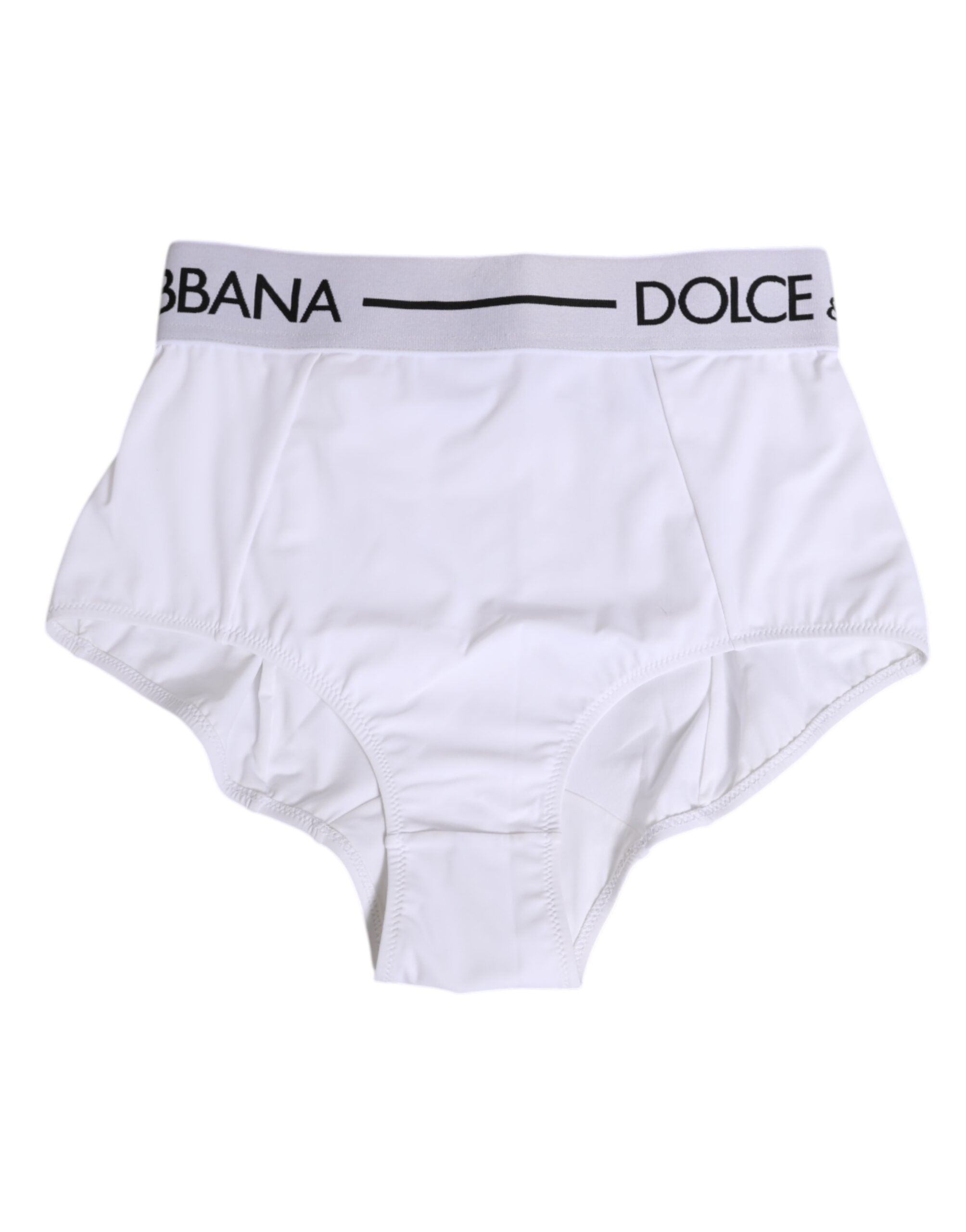 Dolce & Gabbana White Nylon Logo Waistband Coulotte Underwear Dolce & Gabbana