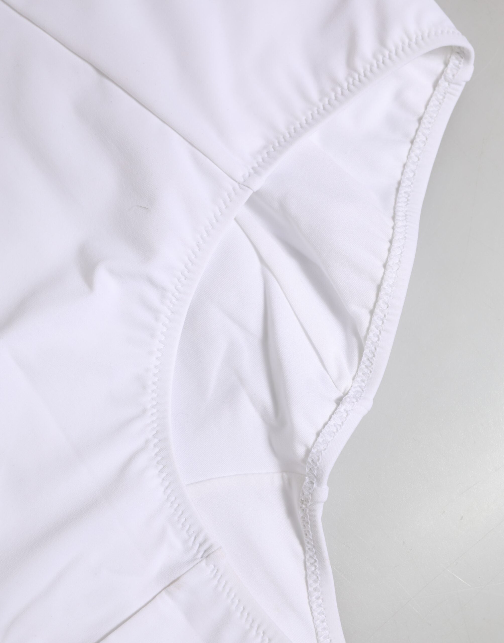 Dolce & Gabbana White Nylon Logo Waistband Coulotte Underwear Dolce & Gabbana