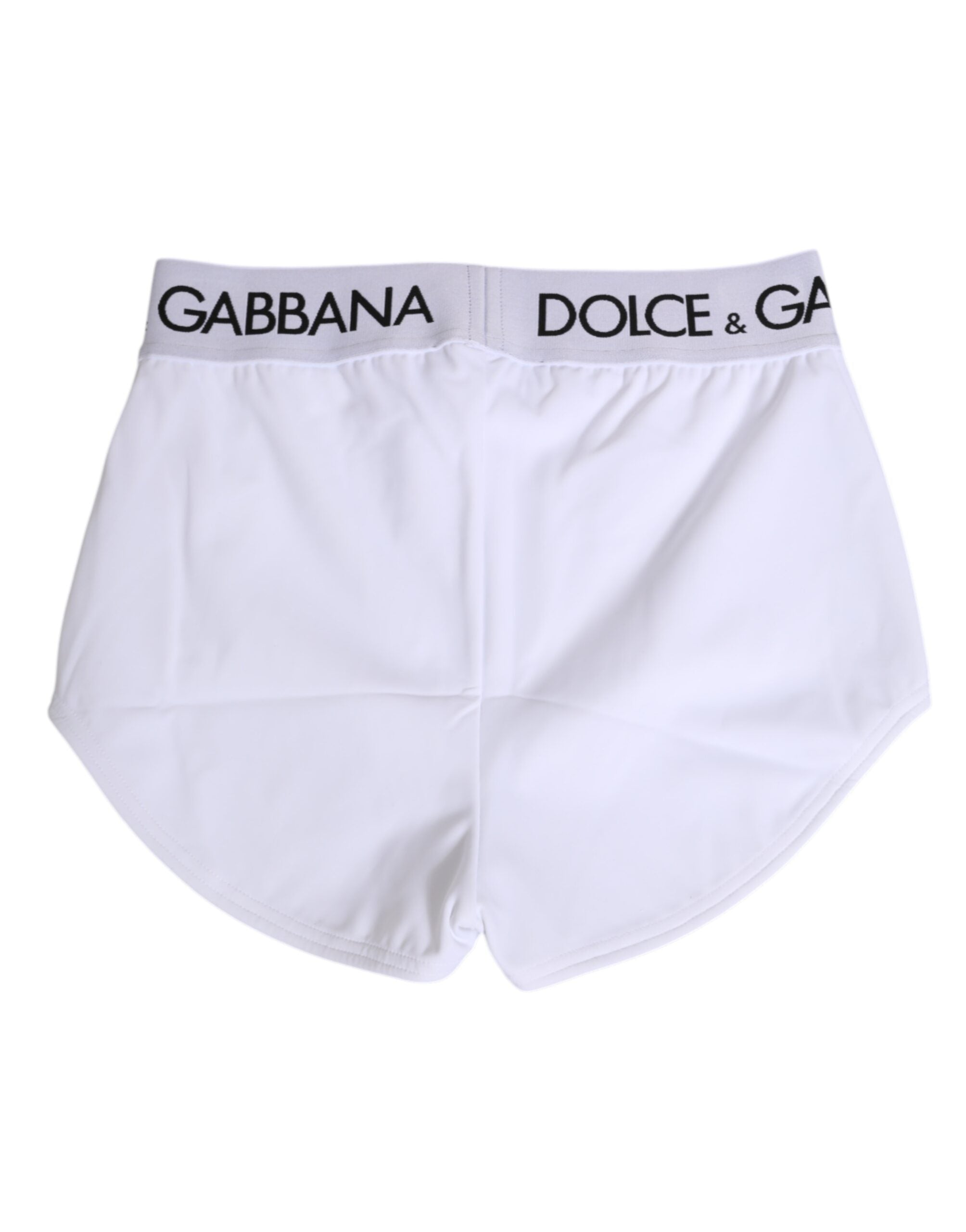 Dolce & Gabbana White Nylon Logo Waistband Shorts Underwear Dolce & Gabbana