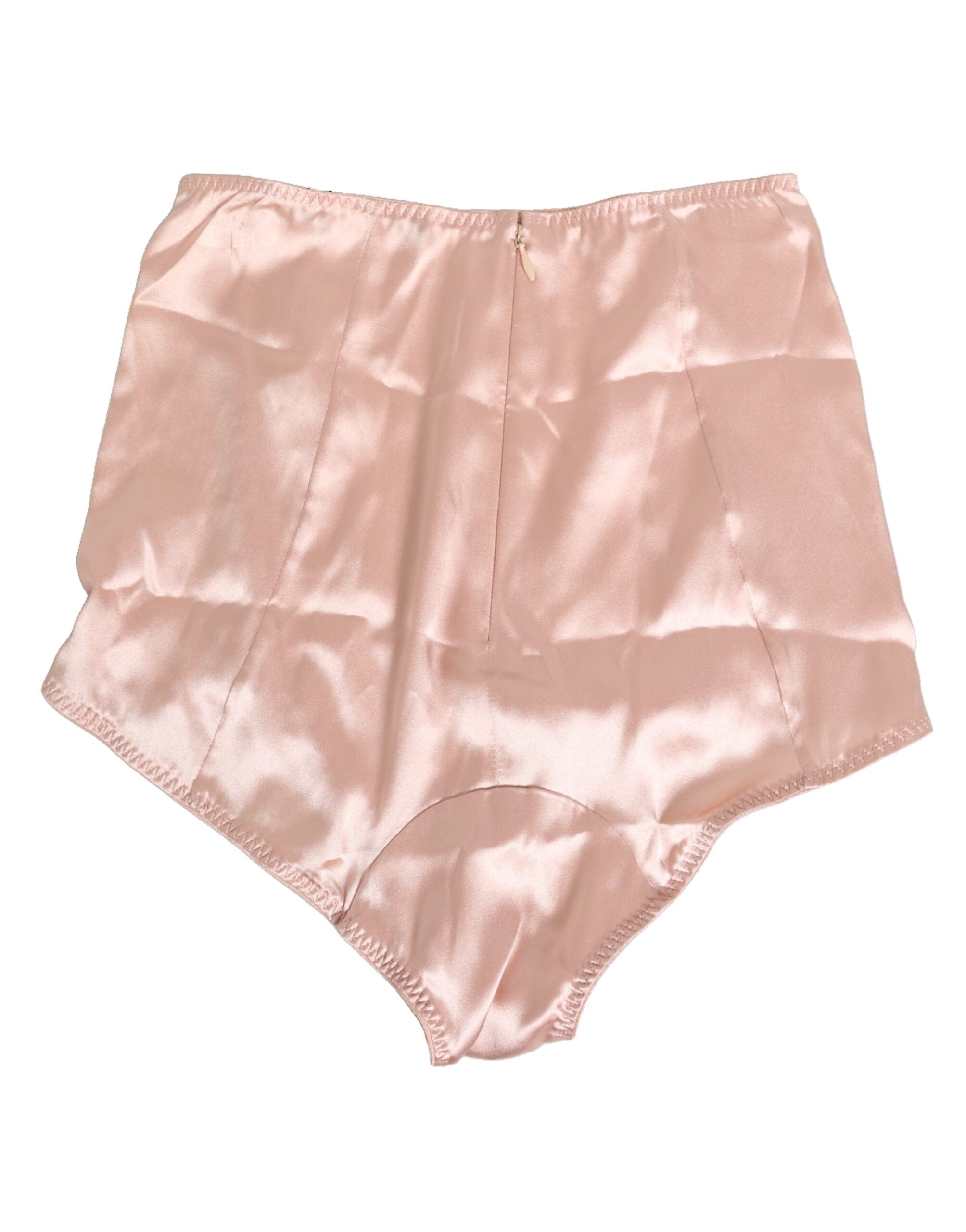 Dolce & Gabbana Pink Acetate High Waist Shorts Panty Underwear Dolce & Gabbana