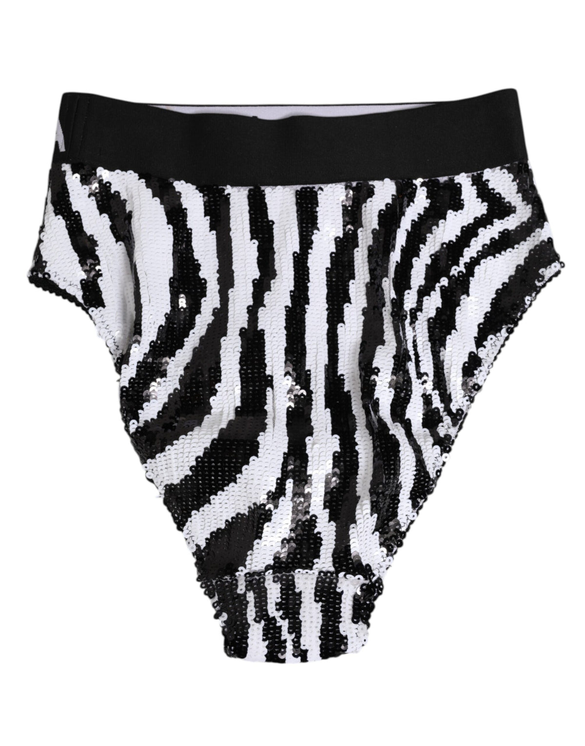 Dolce & Gabbana Black White Stripes High Waist Panty Underwear