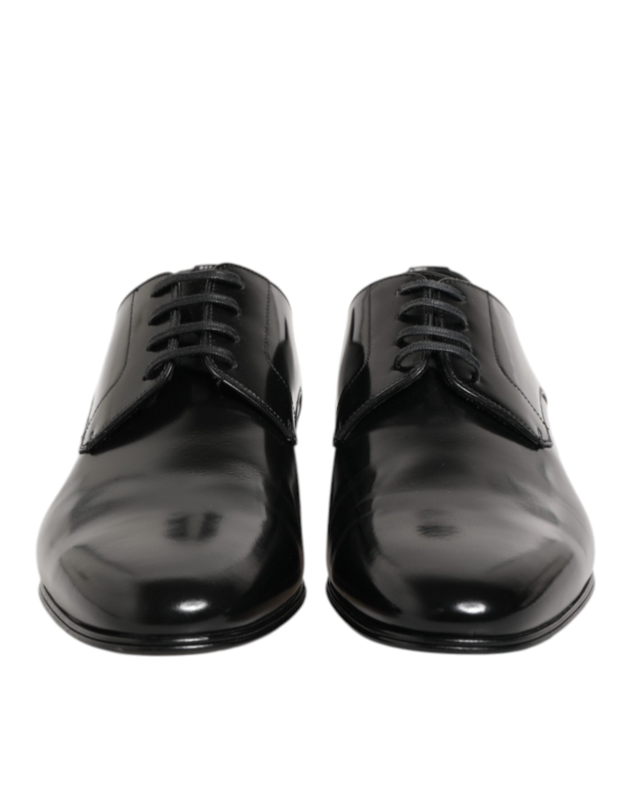 Dolce & Gabbana Black Calfskin Leather Derby Men Dress Shoes Dolce & Gabbana