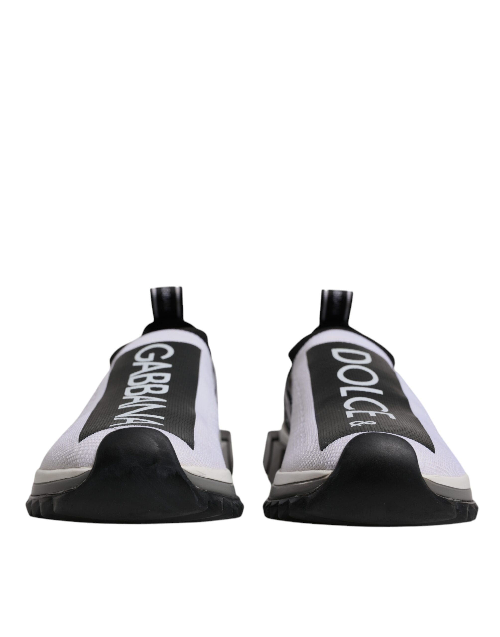 Dolce & Gabbana Black White Slip On Sorrento Sneakers Shoes Dolce & Gabbana