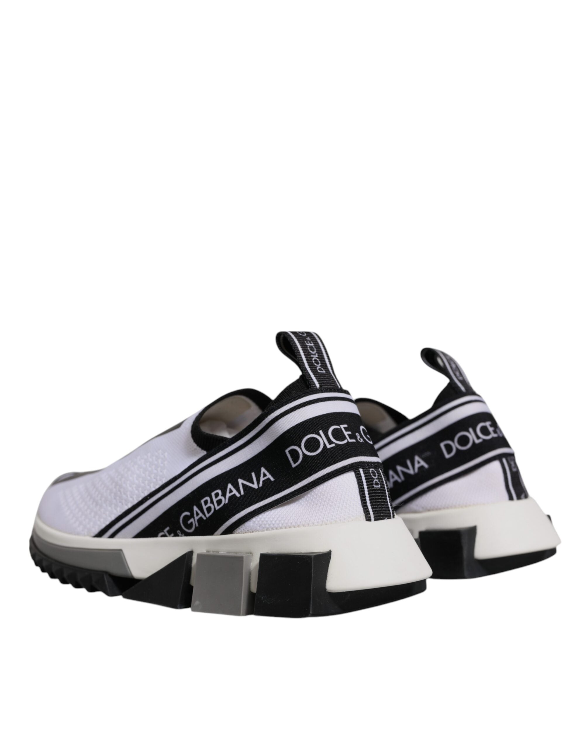 Dolce & Gabbana Black White Slip On Sorrento Sneakers Shoes Dolce & Gabbana