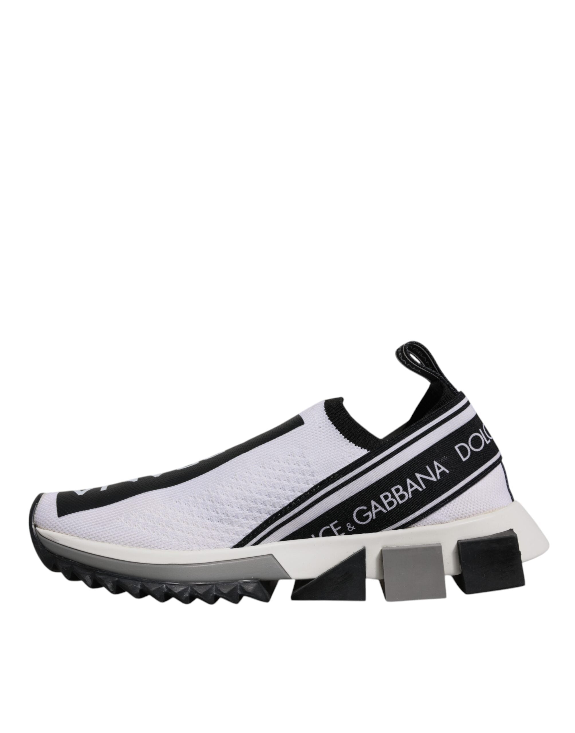 Dolce & Gabbana Black White Slip On Sorrento Sneakers Shoes Dolce & Gabbana