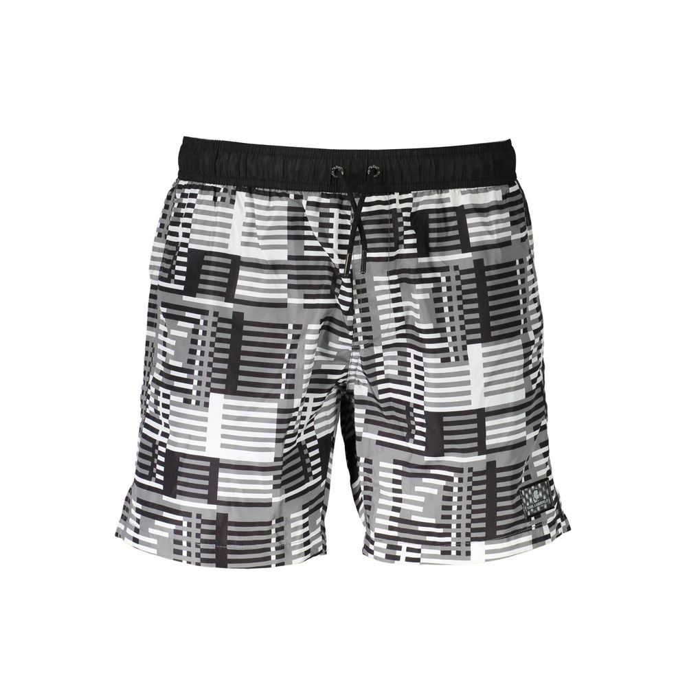 Karl Lagerfeld Black Polyester Men's Swim Boxer Karl Lagerfeld