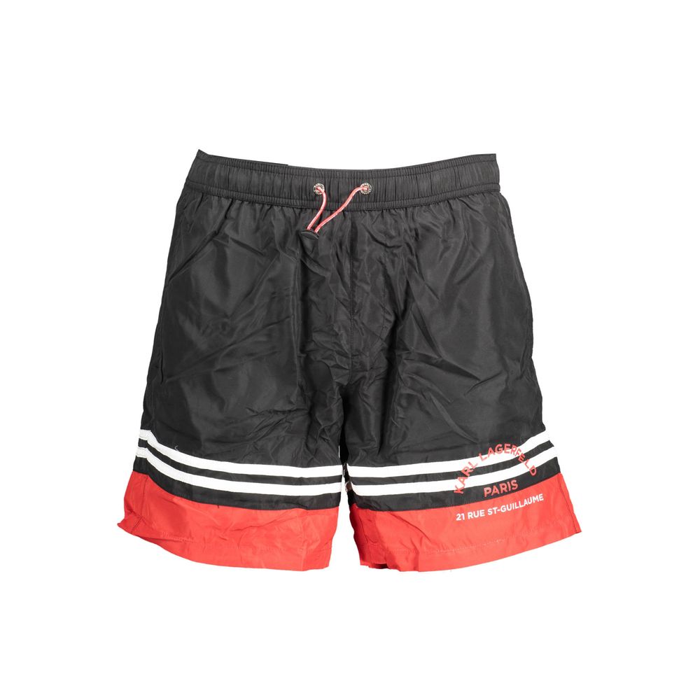 Karl Lagerfeld Black Polyester Mens Swim Boxer Karl Lagerfeld