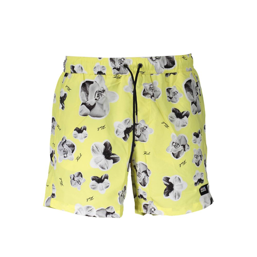 Karl Lagerfeld Yellow Polyester Men Swim Boxer Karl Lagerfeld