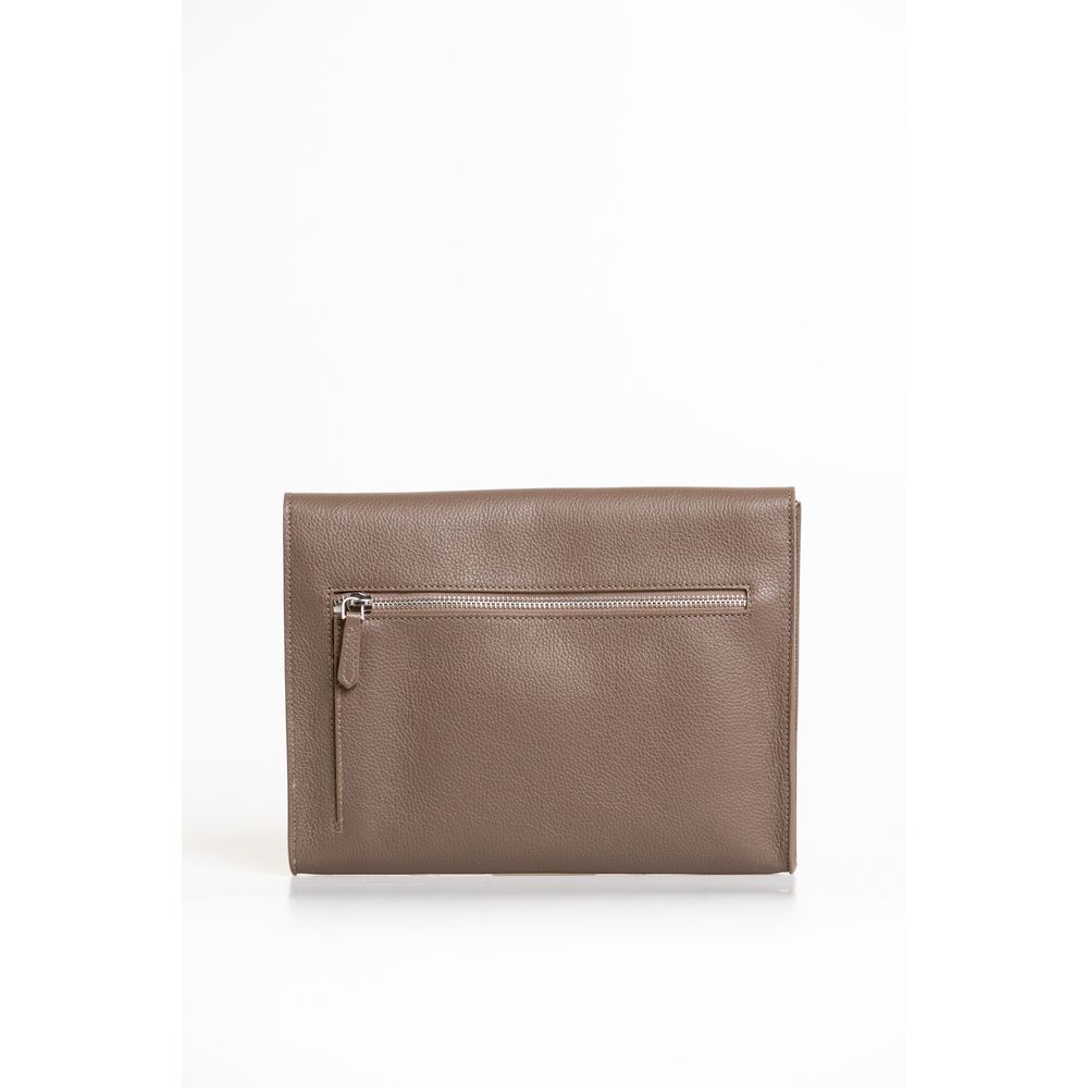 Trussardi Brown Polyester Men Clutch Trussardi