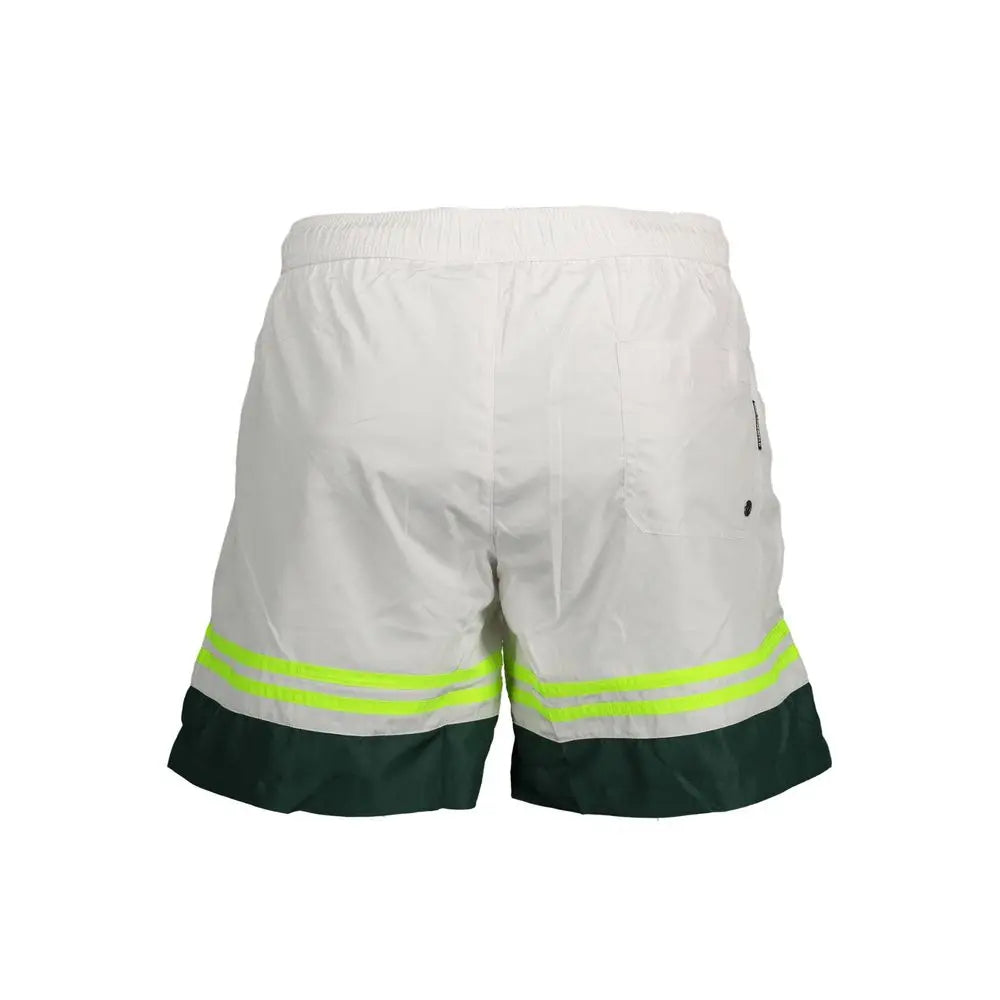 Karl Lagerfeld Bianco Polyester Men's Swim Boxer Karl Lagerfeld