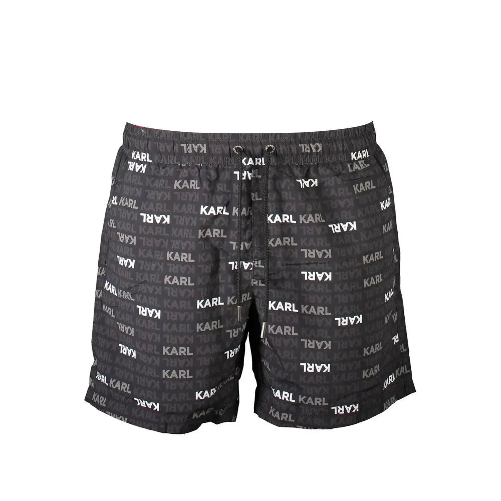Karl Lagerfeld Nero Polyester Men's Swim Boxer Karl Lagerfeld