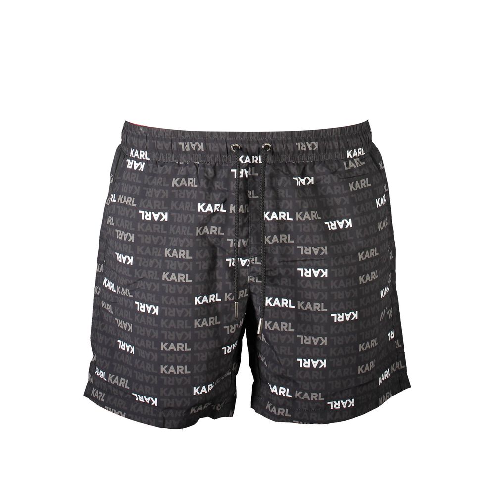 Karl Lagerfeld Nero Polyester Men's Swim Boxer Karl Lagerfeld