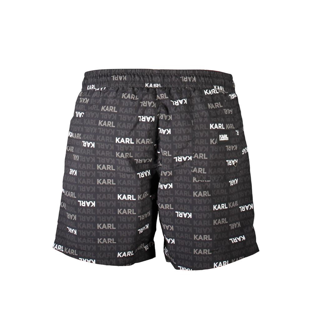 Karl Lagerfeld Nero Polyester Men's Swim Boxer Karl Lagerfeld