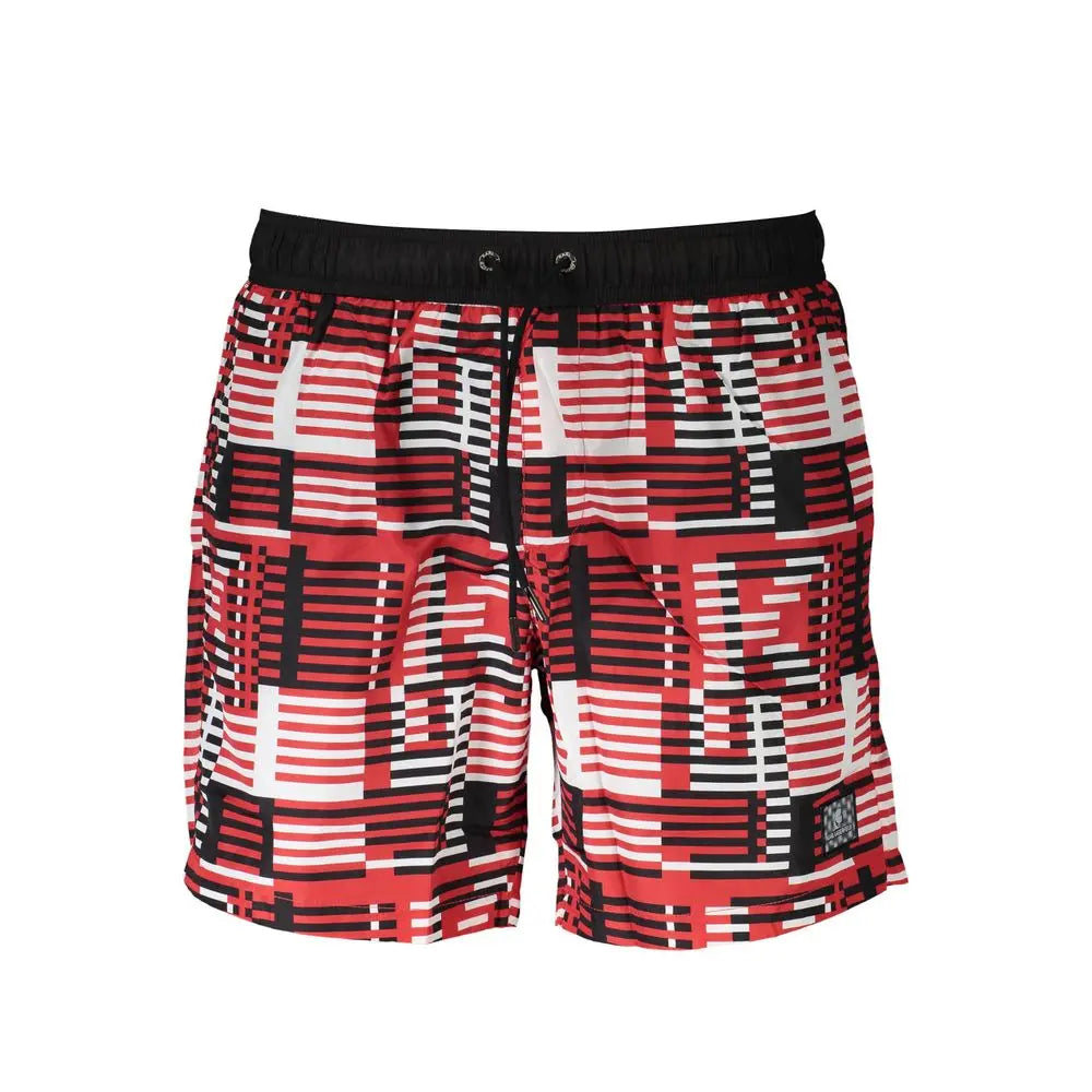 Karl Lagerfeld Rosso Polyester Men Swimming Boxer Karl Lagerfeld