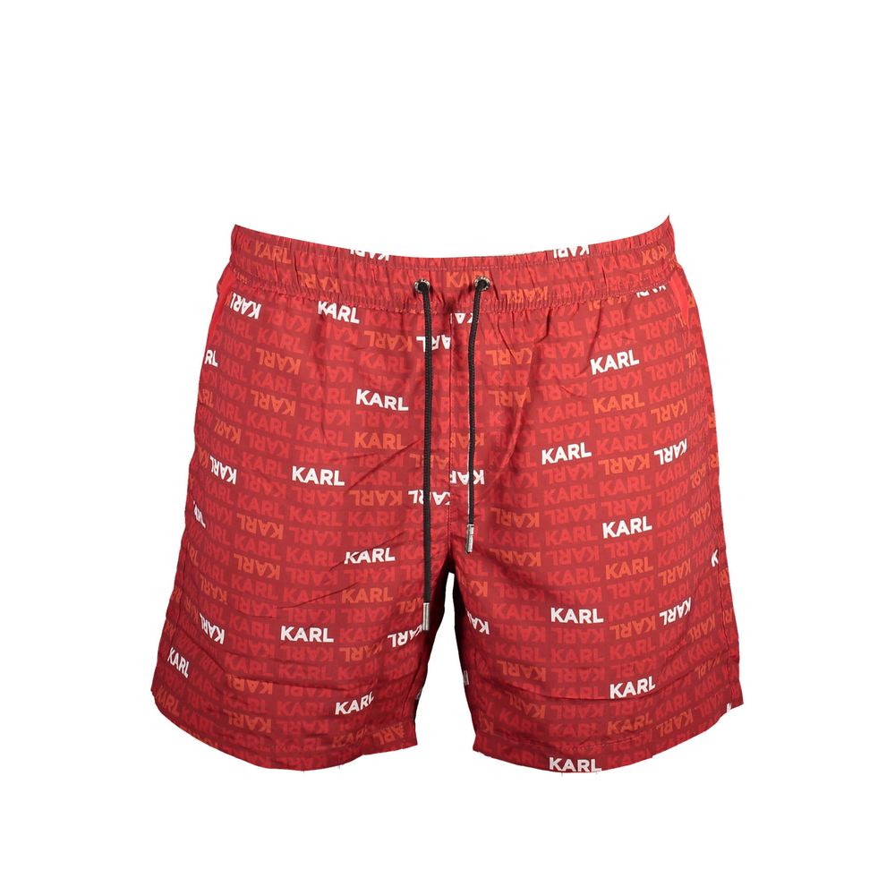 Karl Lagerfeld Rosso Polyester Men Swim Boxer Karl Lagerfeld