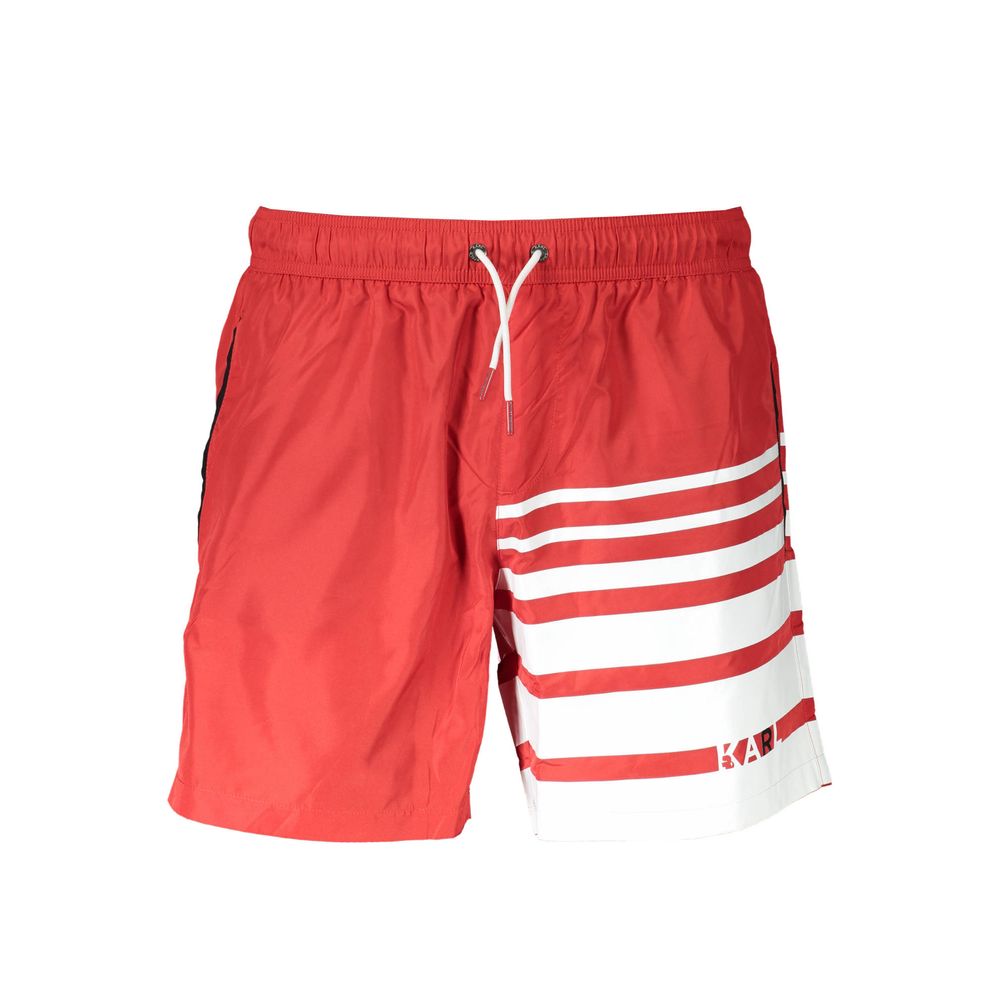 Karl Lagerfeld Rosso Poliestere Men's Swim Boxer Karl Lagerfeld