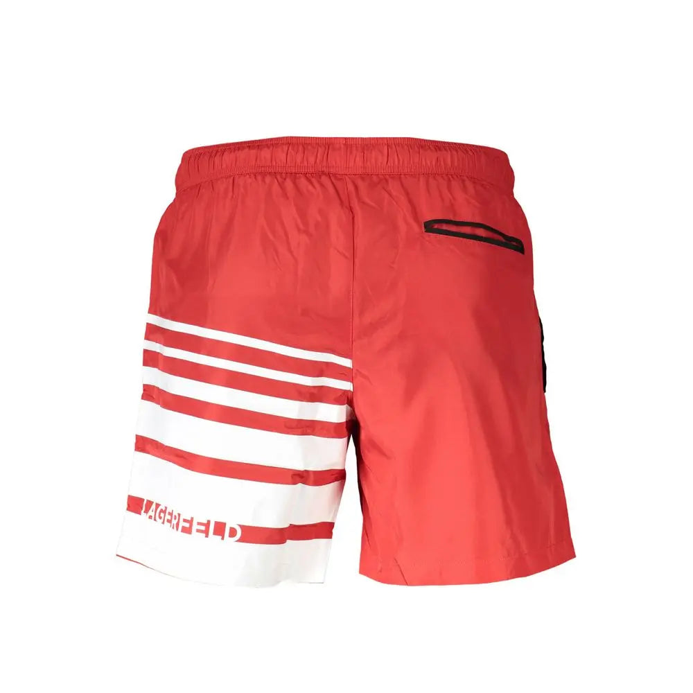 Karl Lagerfeld Rosso Poliestere Men's Swim Boxer Karl Lagerfeld