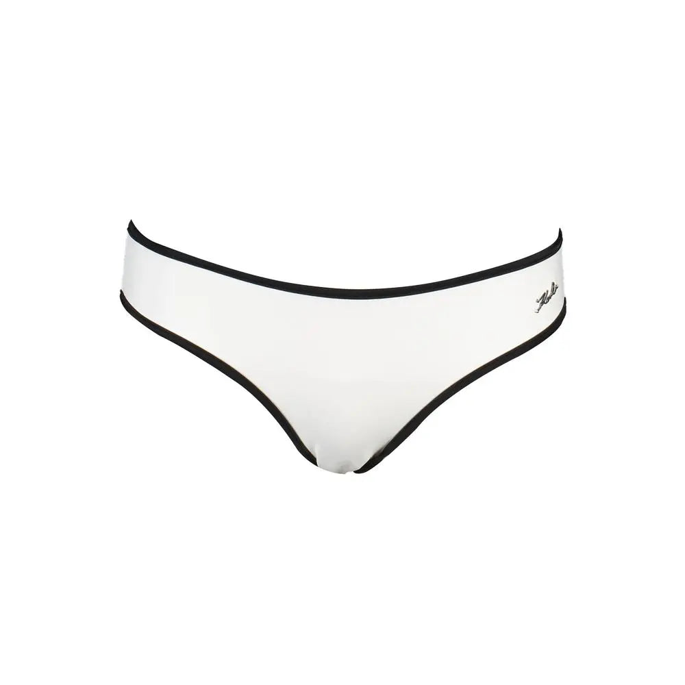 Karl Lagerfeld White Polyamide Women Swim Brief Karl Lagerfeld