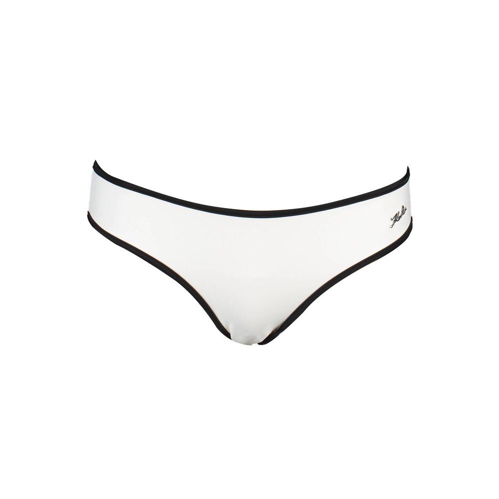 Karl Lagerfeld White Polyamide Women Swim Brief Karl Lagerfeld