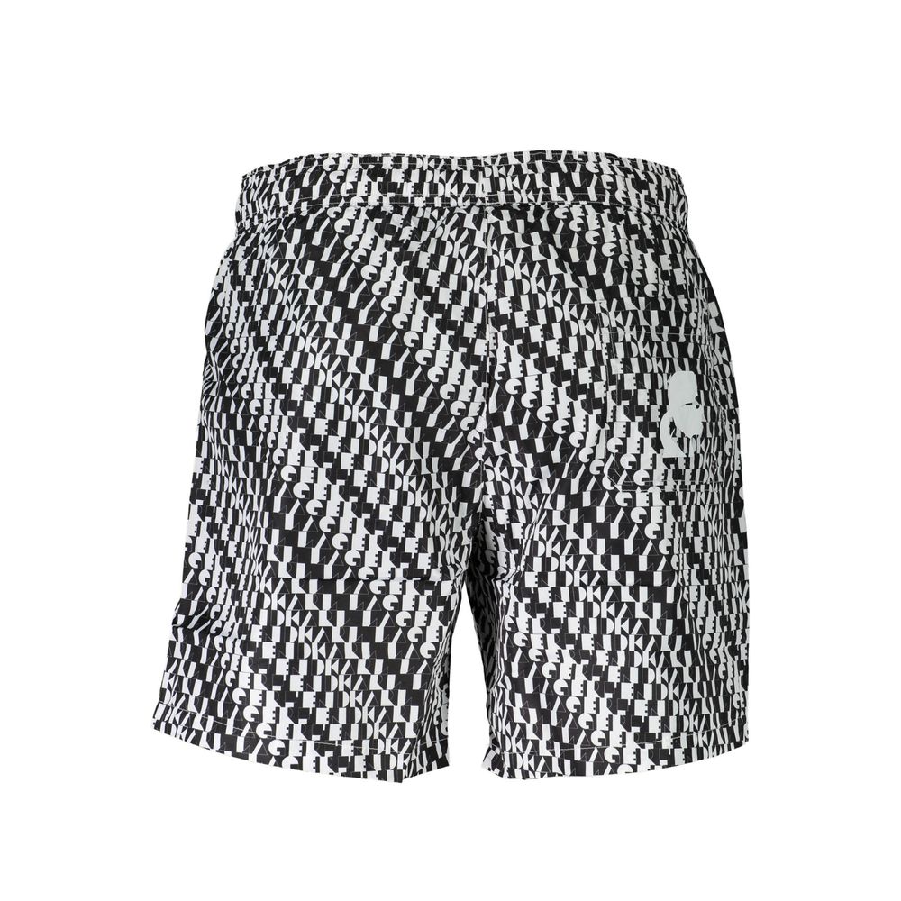 Karl Lagerfeld White Polyester Men's Swim Boxer Karl Lagerfeld