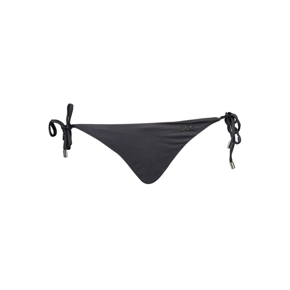 Karl Lagerfeld Black Polyamide Women Swim Briefs Karl Lagerfeld