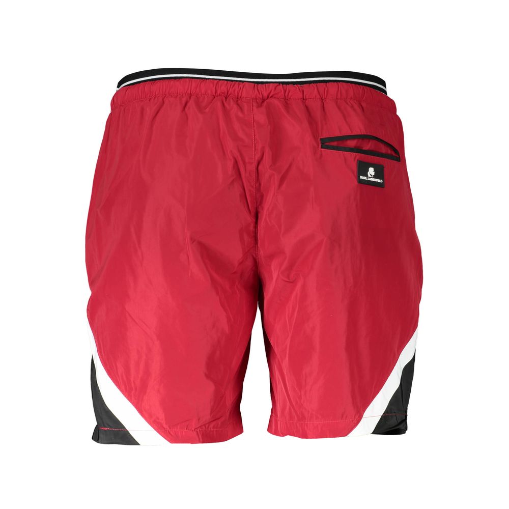 Karl Lagerfeld Red Polyester Men's Swim Boxer Karl Lagerfeld