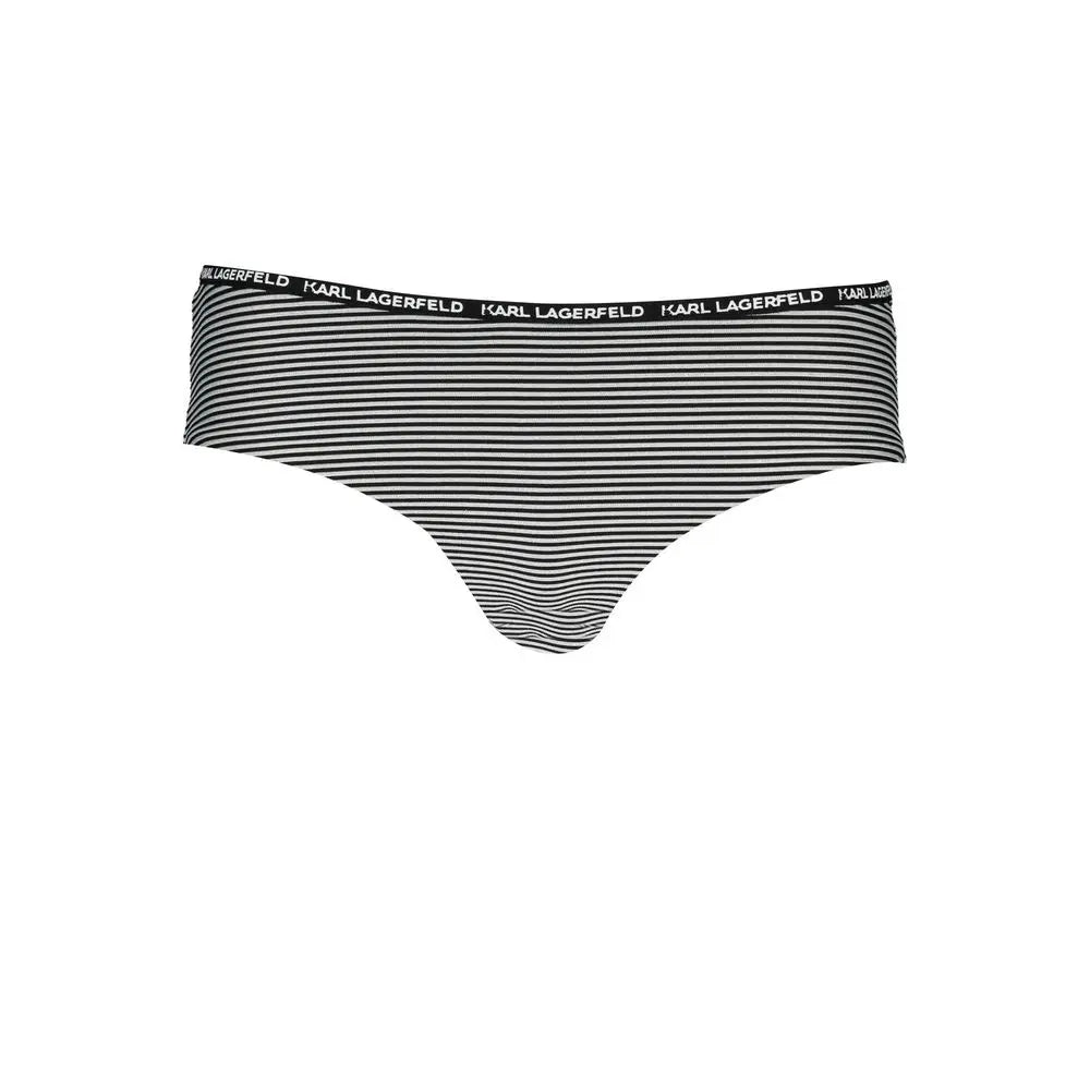 Karl Lagerfeld Black Polyamide Women's Swim Briefs Karl Lagerfeld