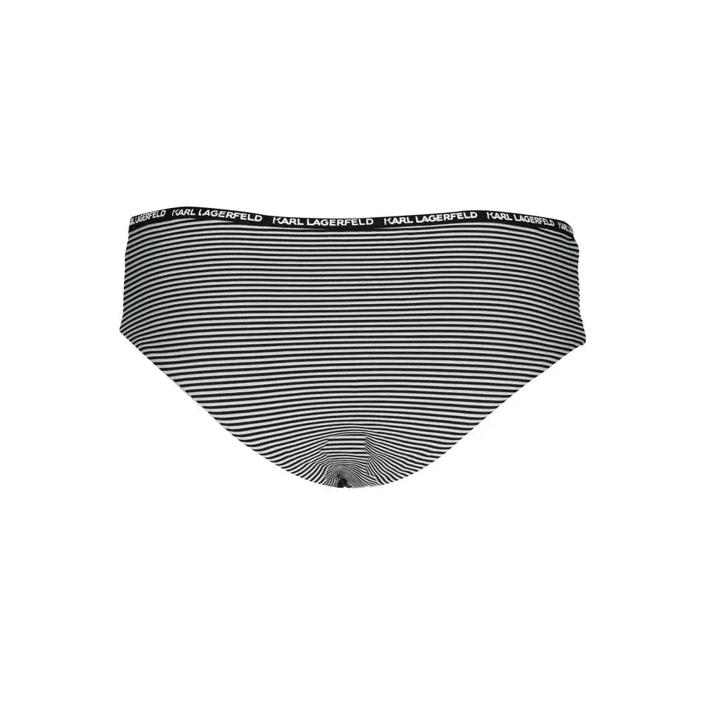Karl Lagerfeld Black Polyamide Women's Swim Briefs Karl Lagerfeld