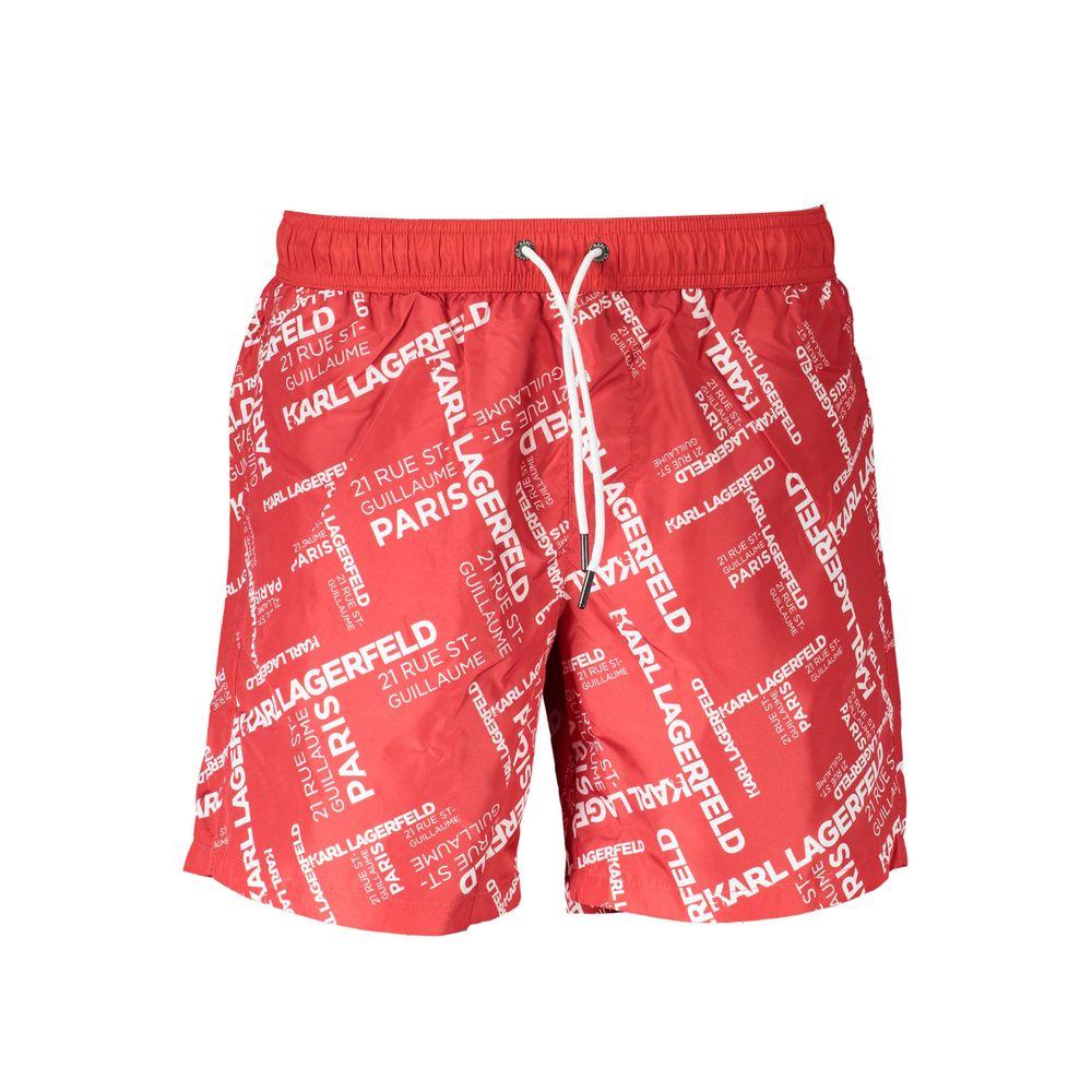 Karl Lagerfeld Rosso Polyester Men's Swim Boxer Karl Lagerfeld