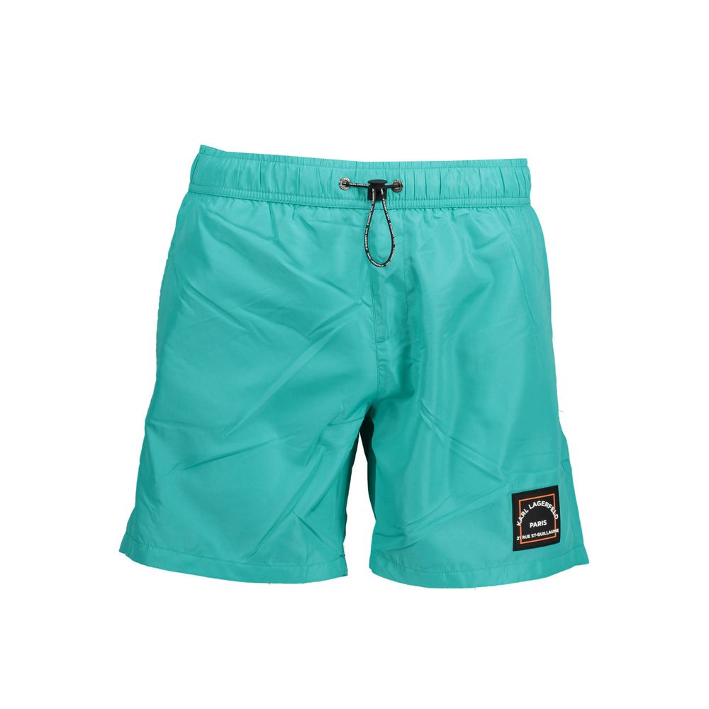 Karl Lagerfeld Verde Polyester Men's Swim Boxer Karl Lagerfeld