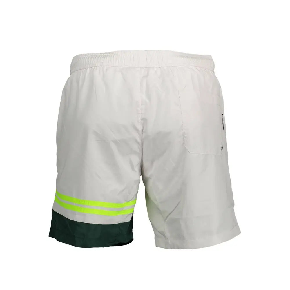 Karl Lagerfeld White Polyester Men's Swim Boxer Karl Lagerfeld