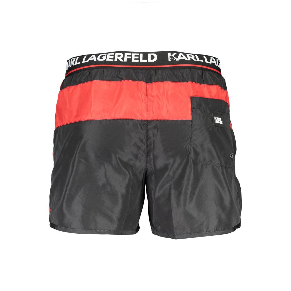 Karl Lagerfeld Nero Poliestere Mens Swim Boxer Karl Lagerfeld