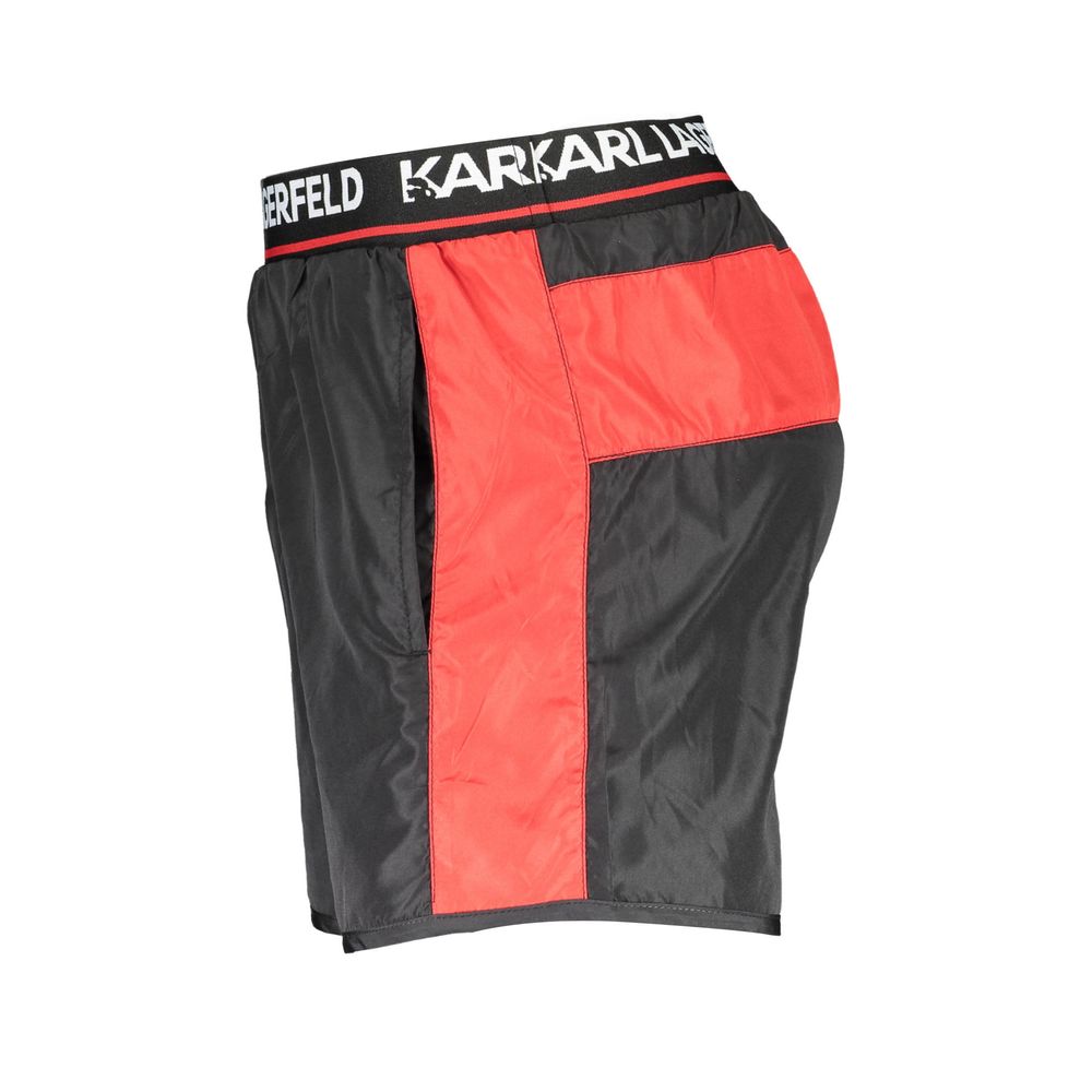 Karl Lagerfeld Nero Poliestere Mens Swim Boxer Karl Lagerfeld