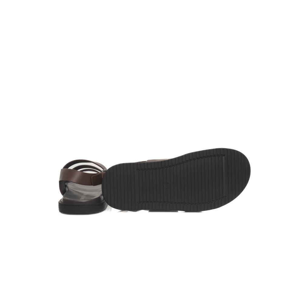 Cerruti 1881 Brown Cowhide Men Sandal Cerruti 1881