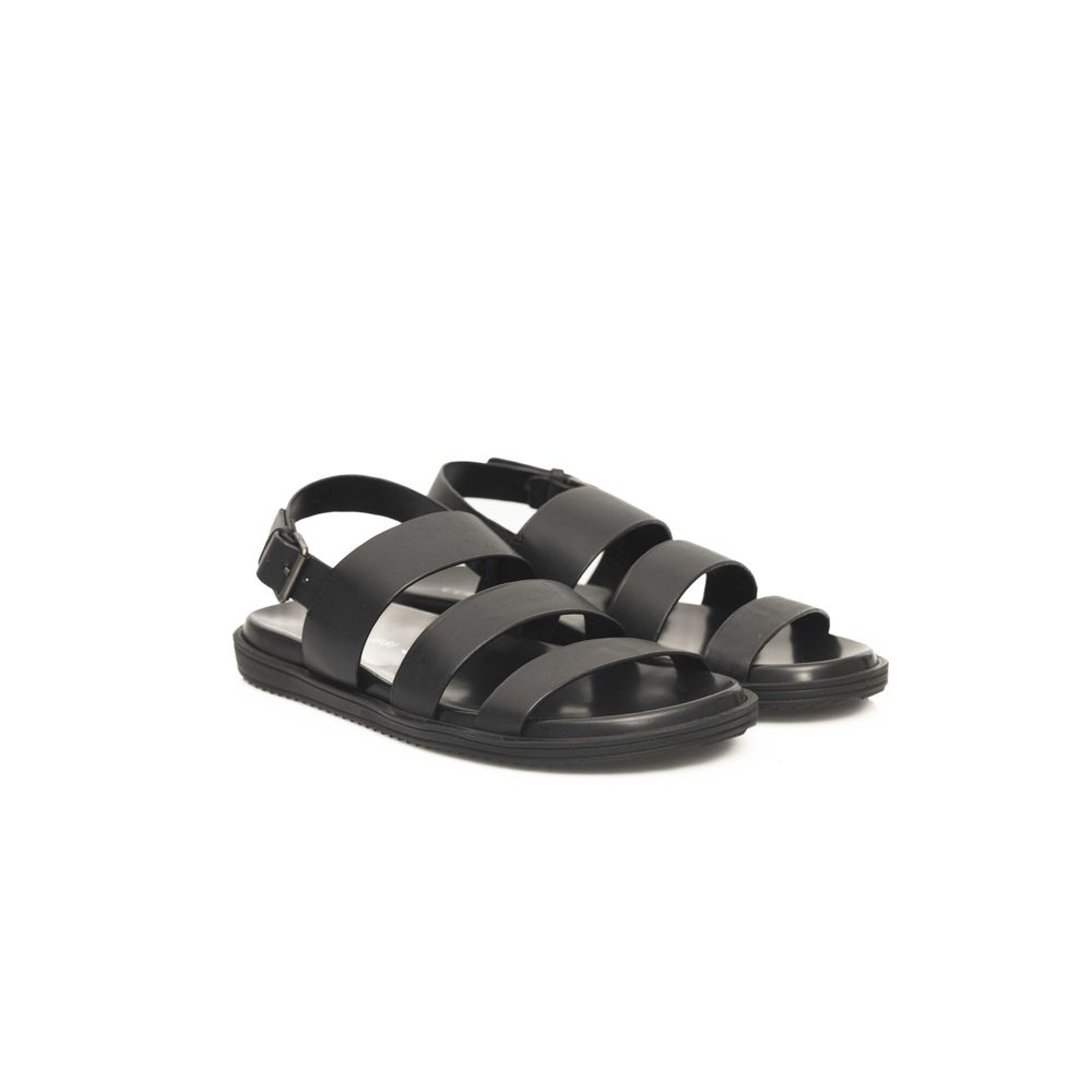 Cerruti 1881 Black Cowhide Men Sandal Cerruti 1881
