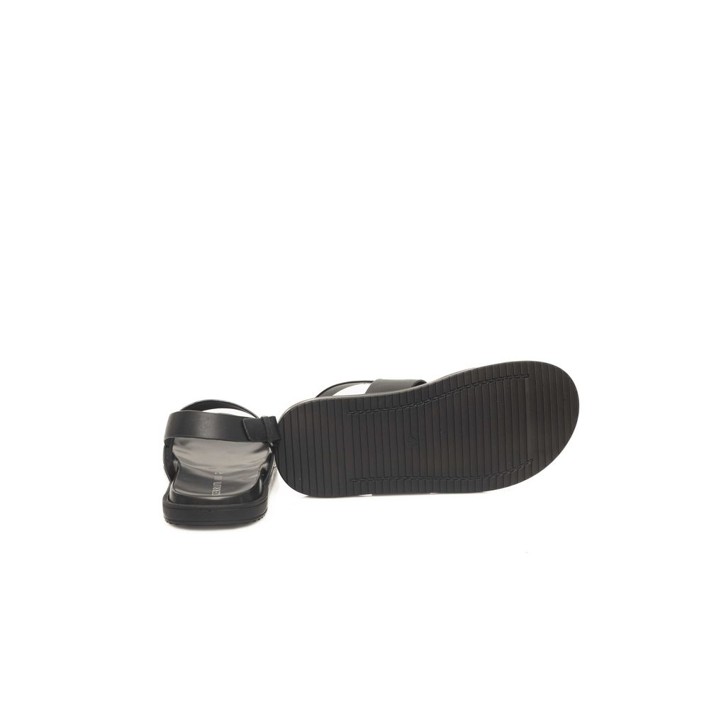 Cerruti 1881 Black Cowhide Men Sandal Cerruti 1881